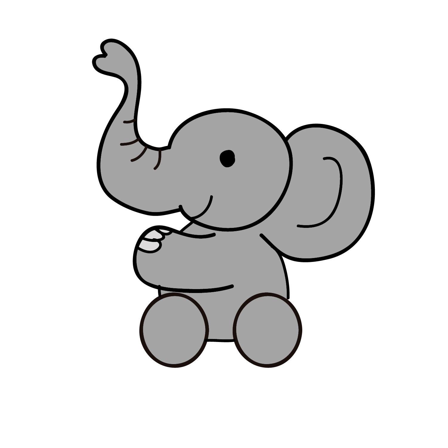 1500x1500 small cartoon elephant