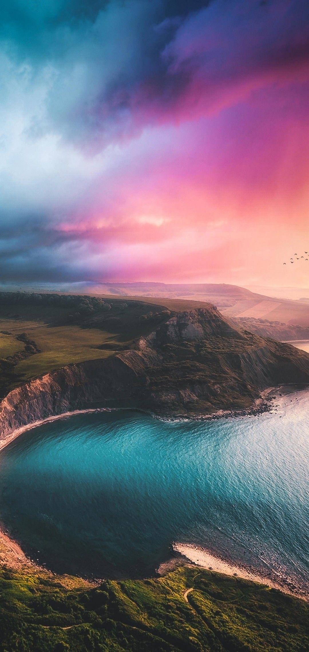 1080x2280 artwork. Beautiful landscape wallpaper
