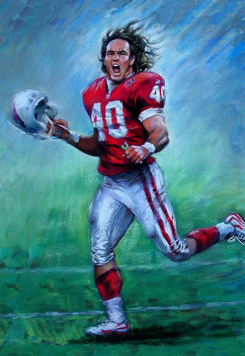 825x1200 Pat Tillman, Silver Star and Purple Heart Hero, NFL art print on paper
