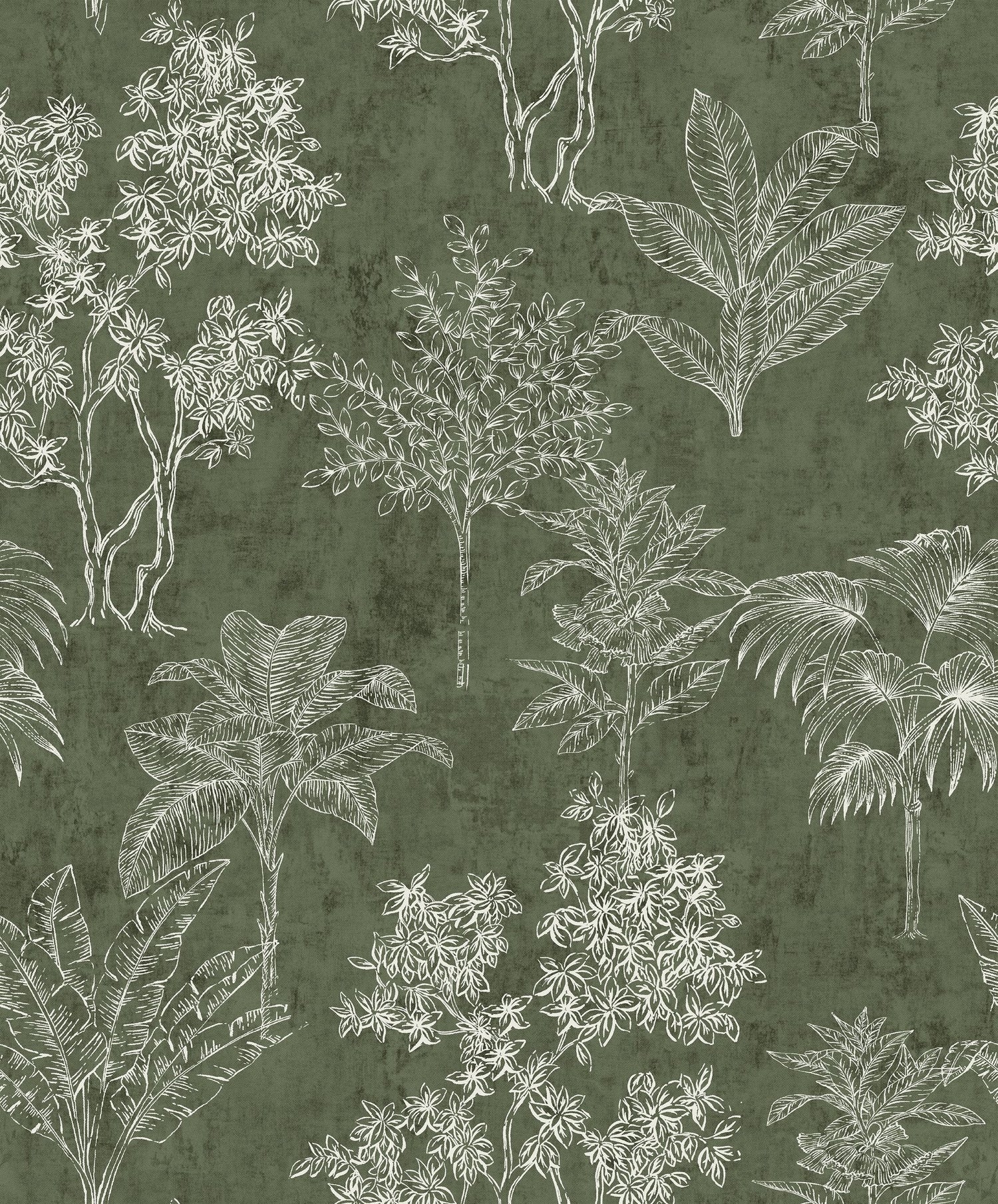 1500x1810 Galerie Zen Floating Foliage Green Wallpaper one_size