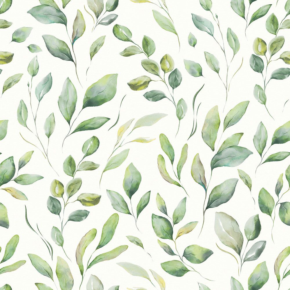 1000x1000 Fallen Foliage Wallpaper in Spring Greens
