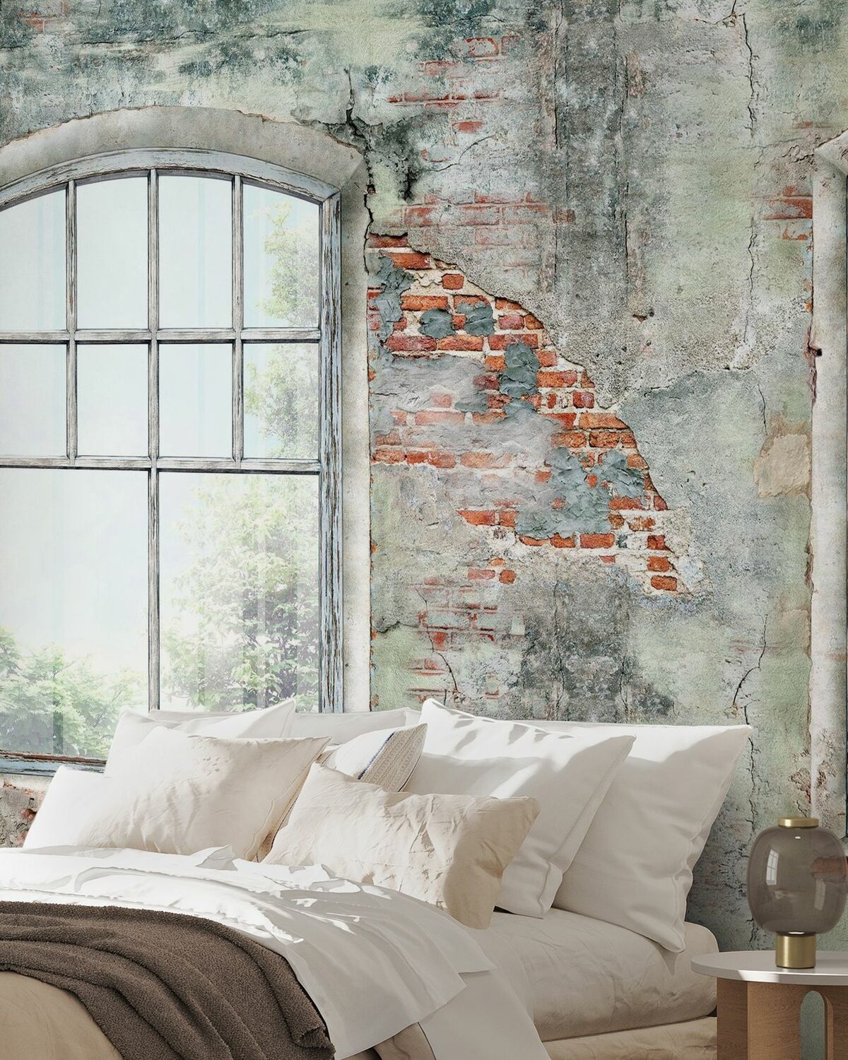 1200x1500 Cracked Brickwall Window View