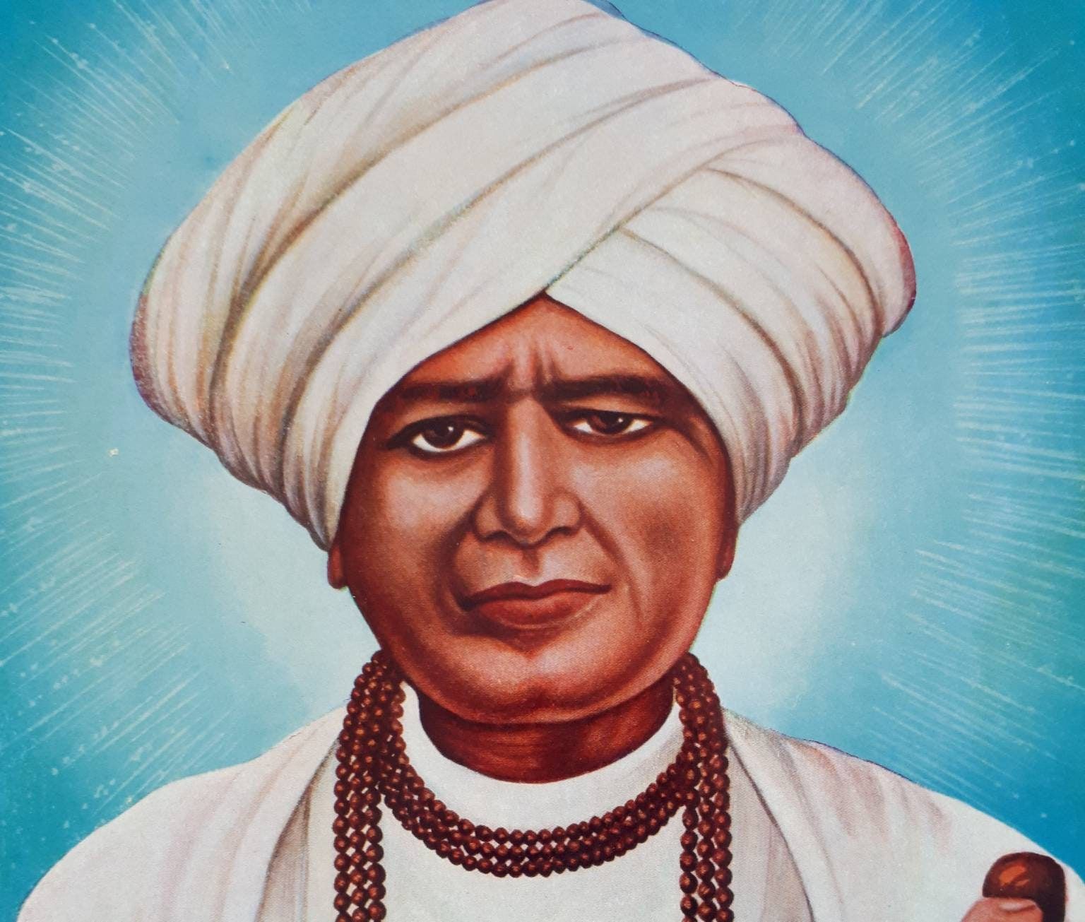 1536x1305 Vinatge Print of Gujarati Saint Shree Jalaram Bapa