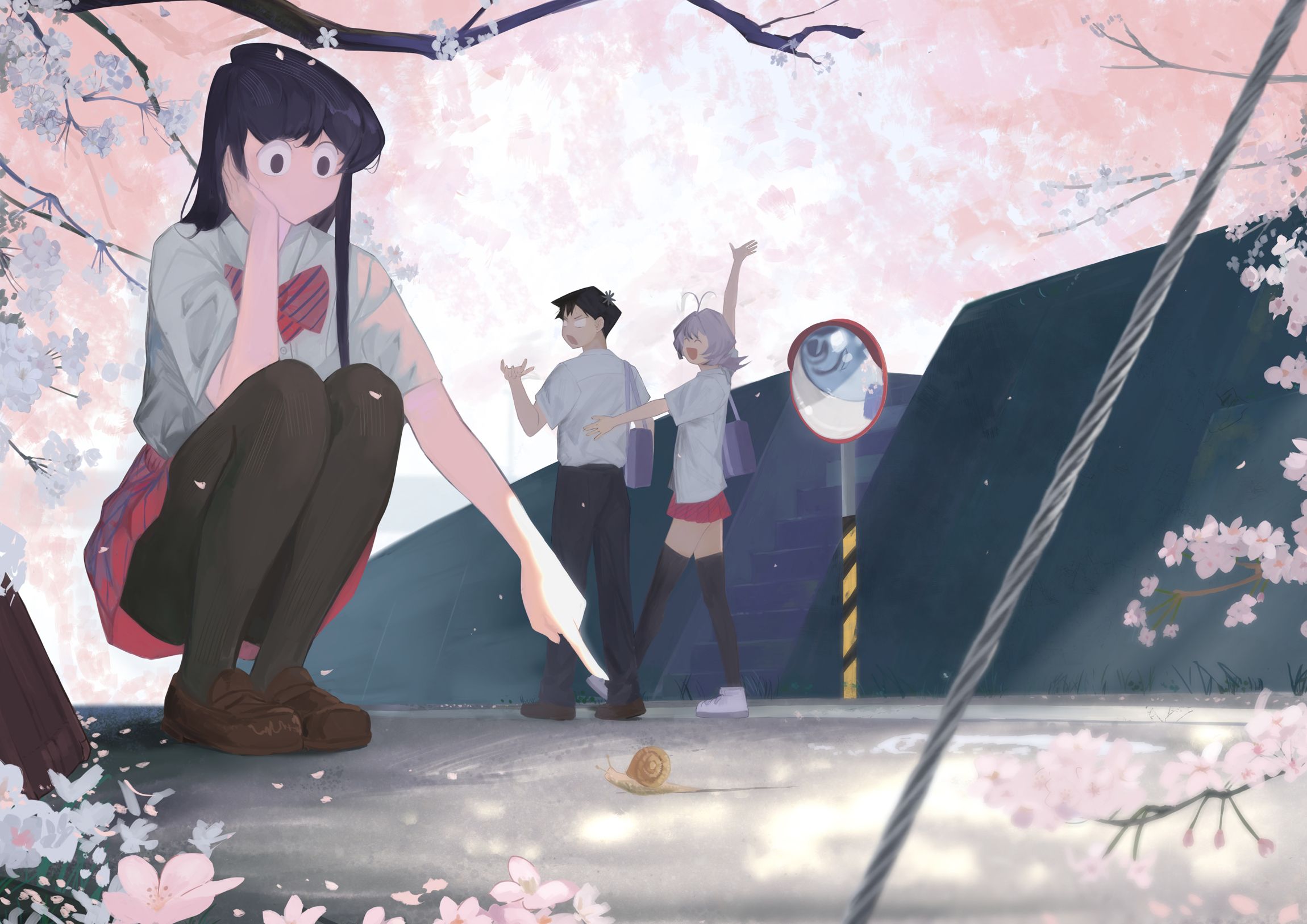 2300x1626 Desktop wallpaper: Anime, Komi Can't Communicate, Komi Shouko, Osana Najimi, Tadano Hitohito 4K free download for PC. 1072524