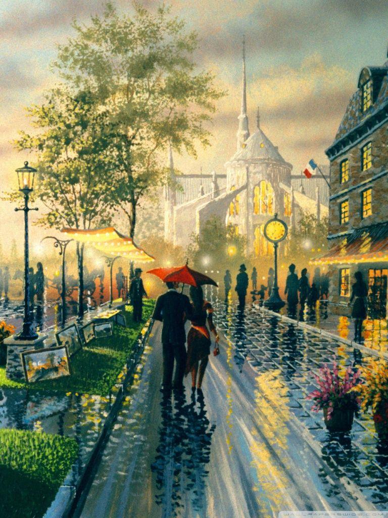 768x1024 Paris Walk By Ken Shotwell Ultra HD Desktop Background Wallpaper