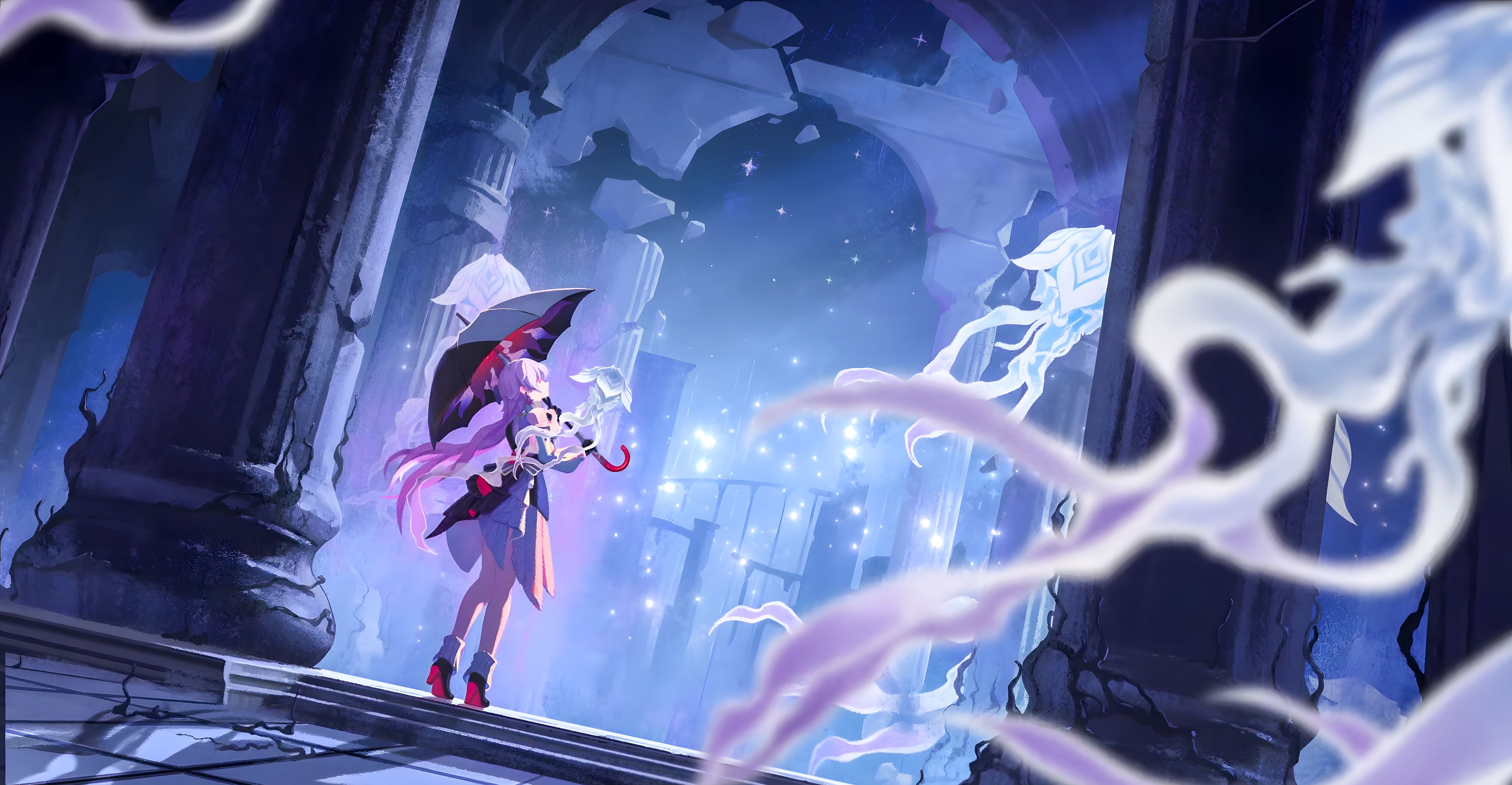 4096x2127 Color Graded EVERNIGHT Wallpaper From Cut Scene. Spoiler #evernight Honkai: Star Rail