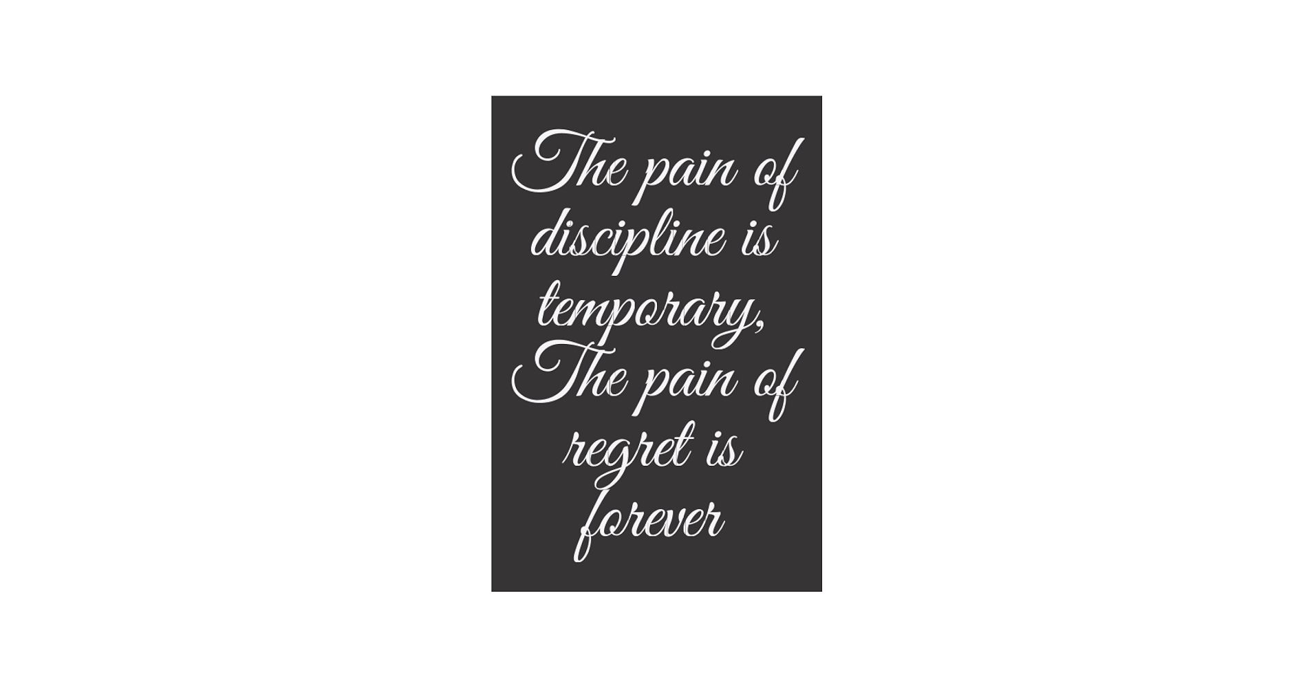1910x1000 The pain of discipline is temporary, The pain of regret is forever: Lined Notebook: Arts, DF: 9798430809317: Books