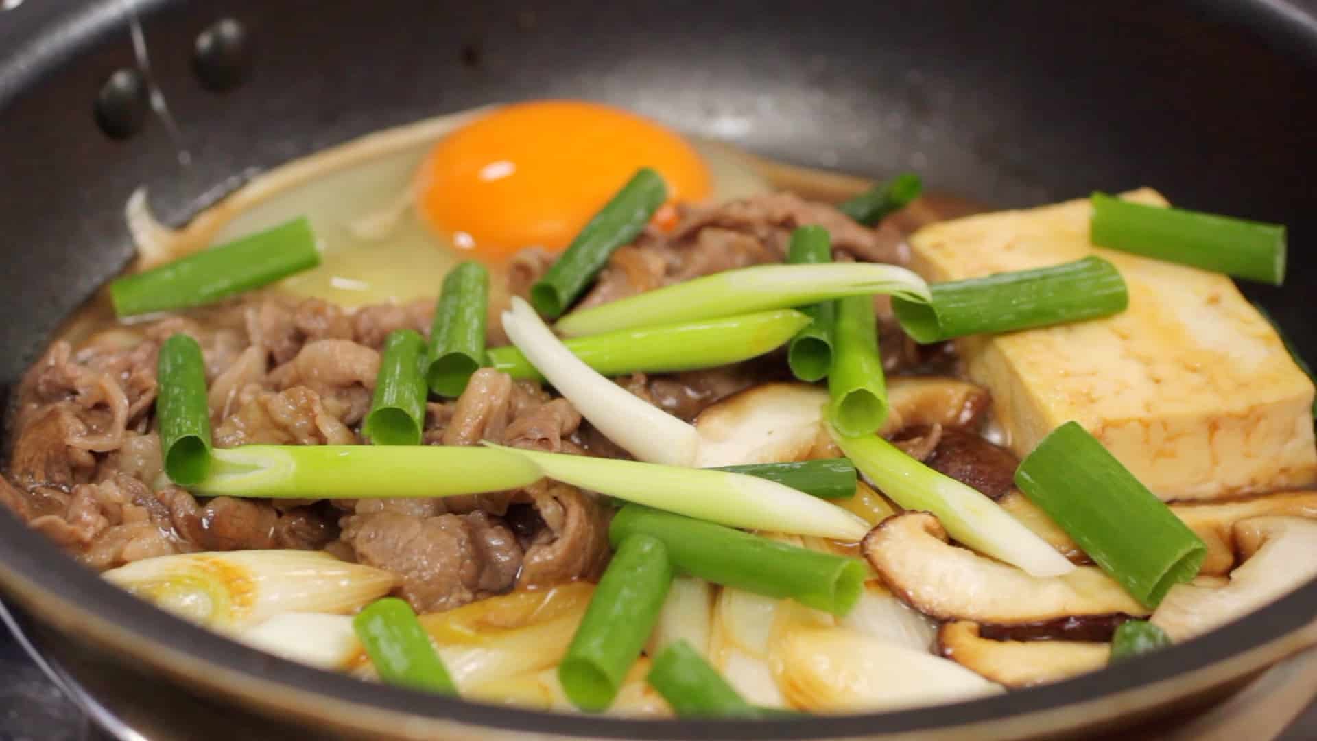 1920x1080 Sukiyaki Bowl Recipe (Easy Beef Donburi Rice Bowl with Tofu and Egg)