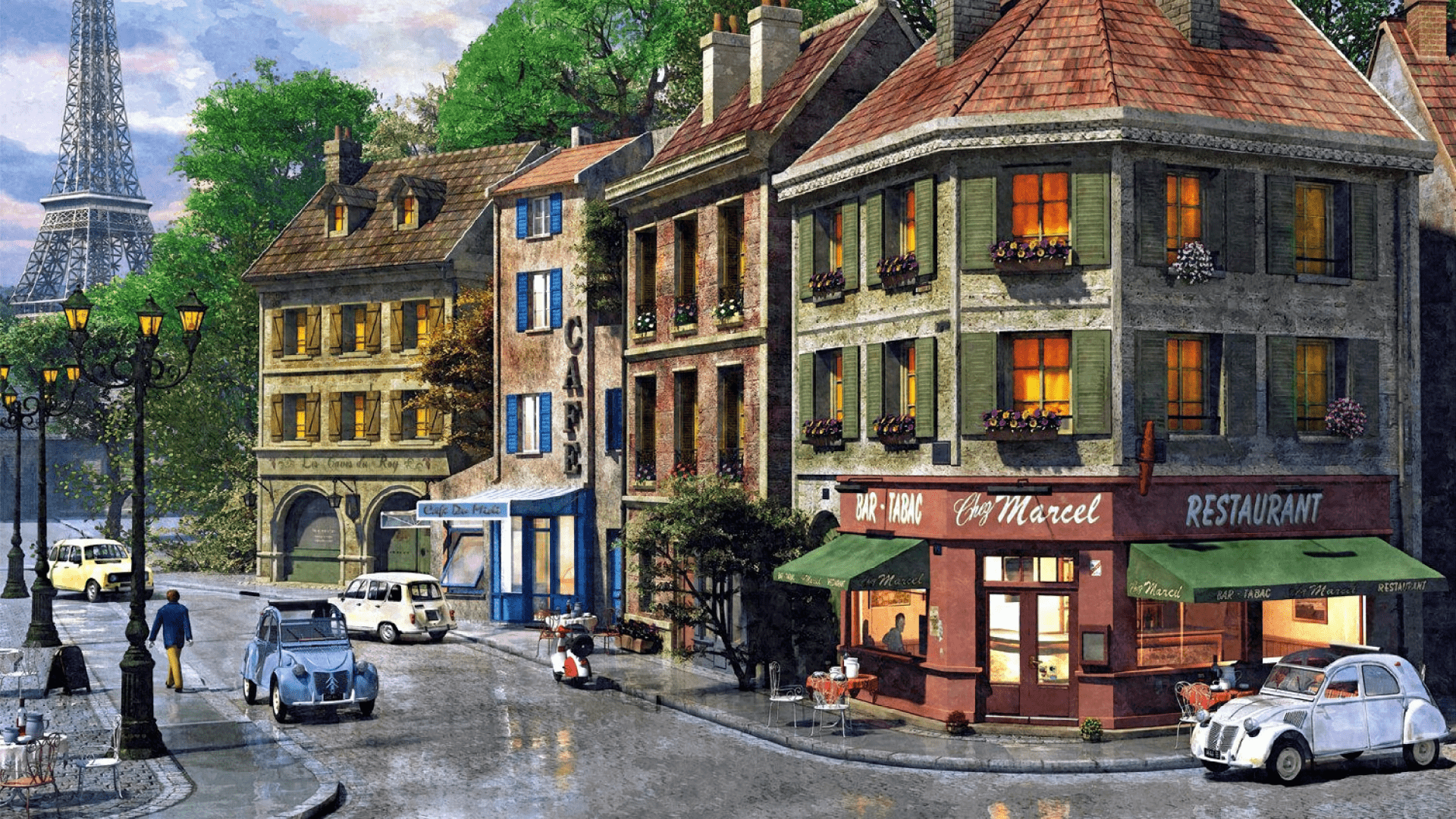 1920x1080 Paris Street HD Wallpaper