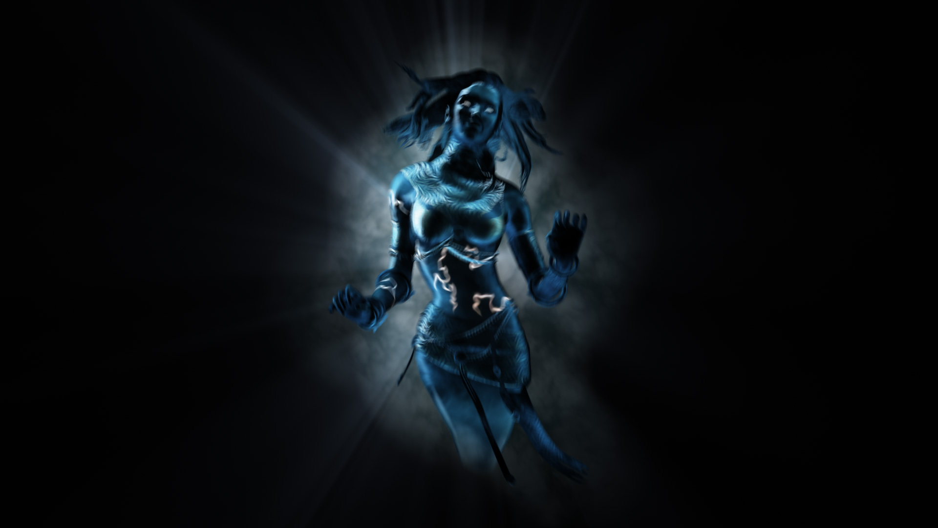 1920x1080 Woman Ghost Model Animated