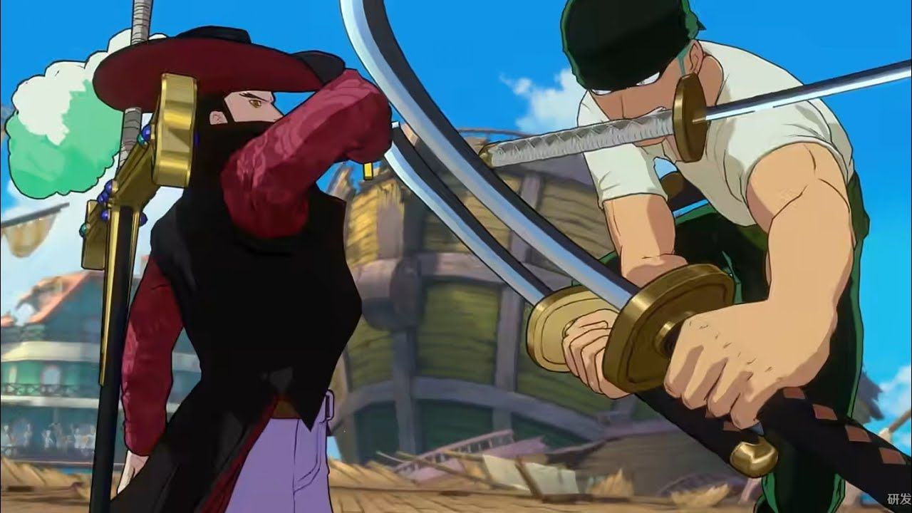 1280x720 Zoro VS Mihawk Boss Fight One Piece Ambition [Project Fighters]