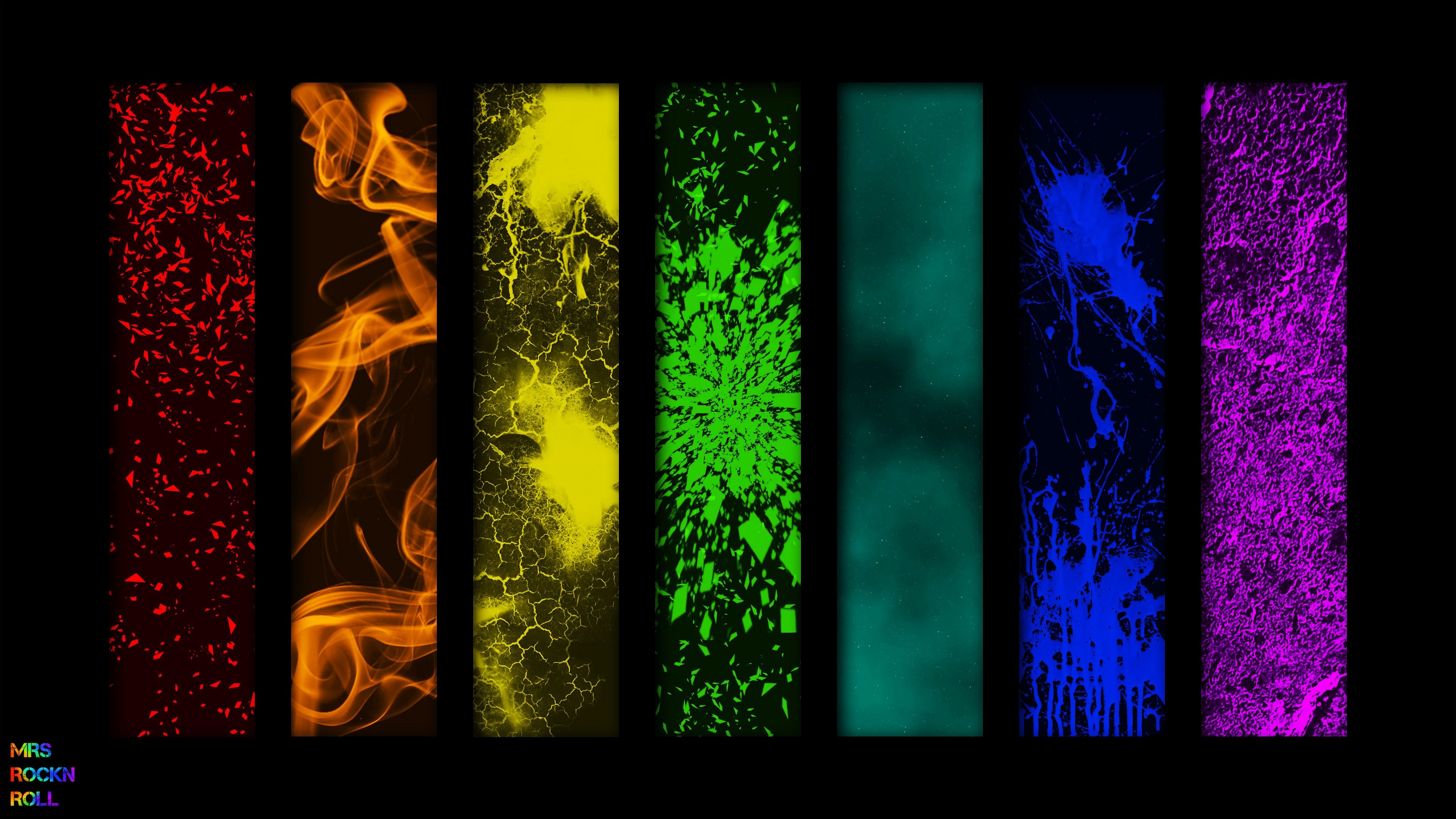 3840x2160 Colorful Collage Rainbow 4K 5K HD Abstract Wallpaper