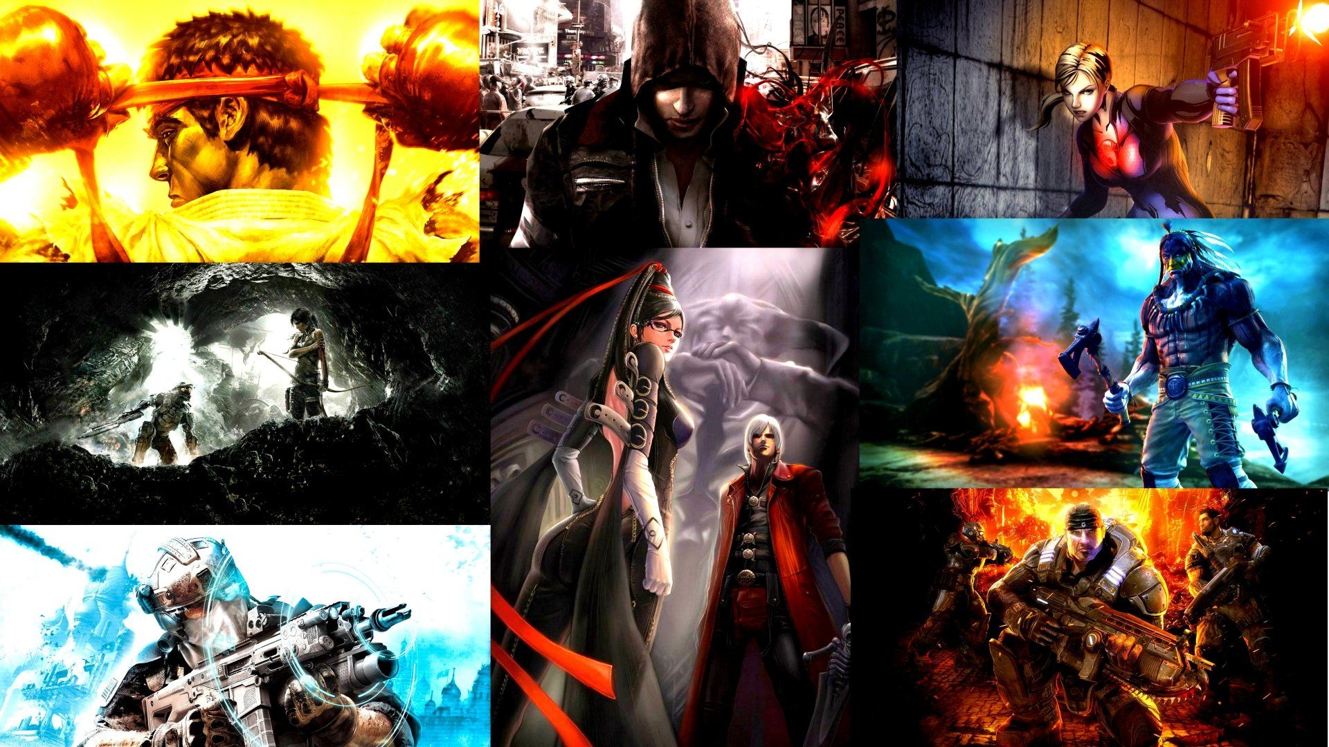 1920x1080 Download Video Game Collage 4k Ultra HD Wallpaperx2880