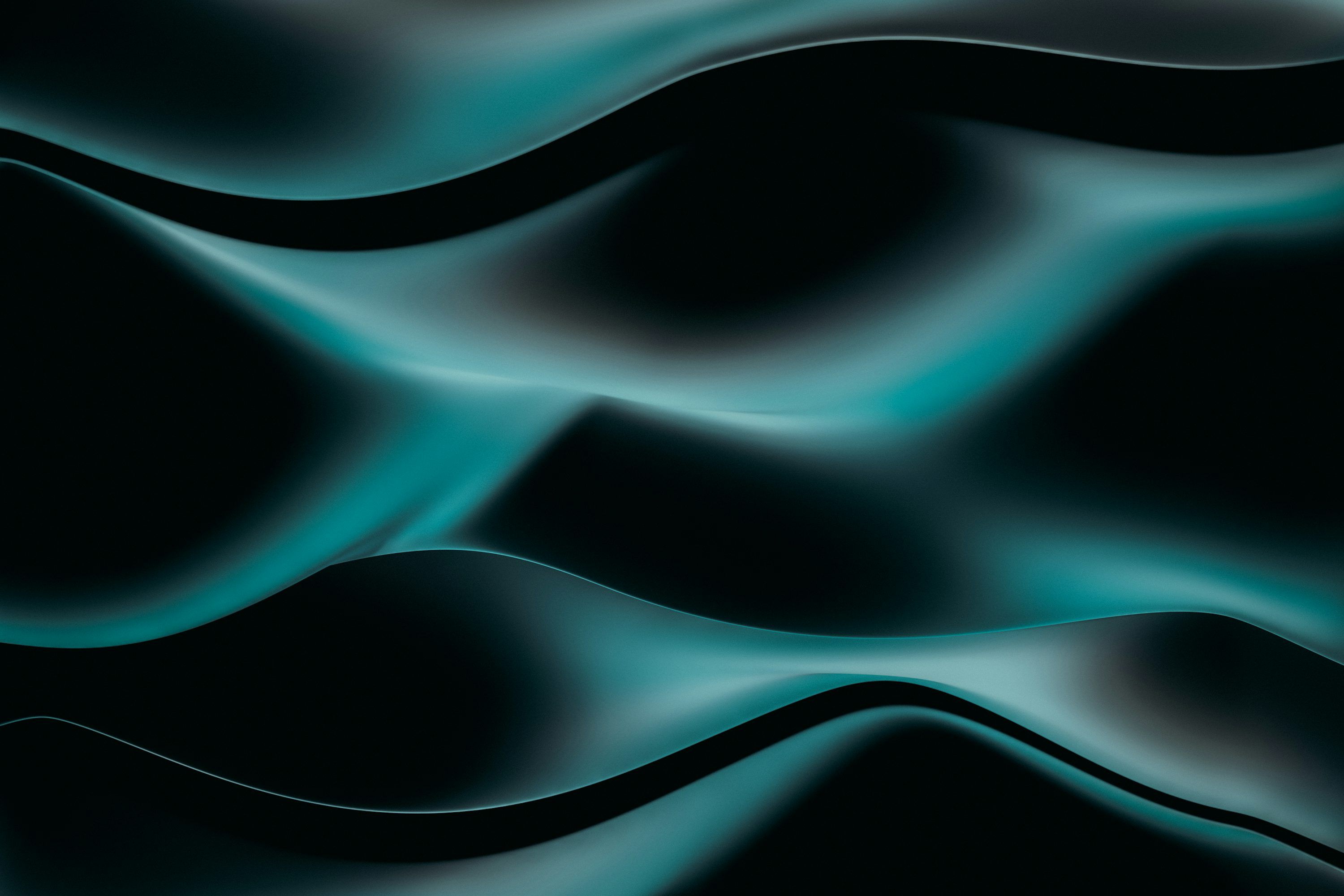 3000x2000 A black and blue background with wavy lines photo