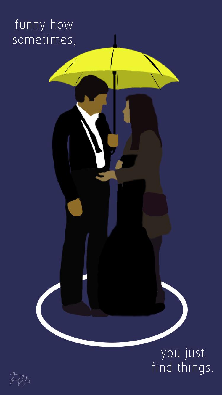 750x1334 I don't make artwork, but I really wanted a specific wallpaper based on Ted and Tracy's final scene (iPhone 7 size)