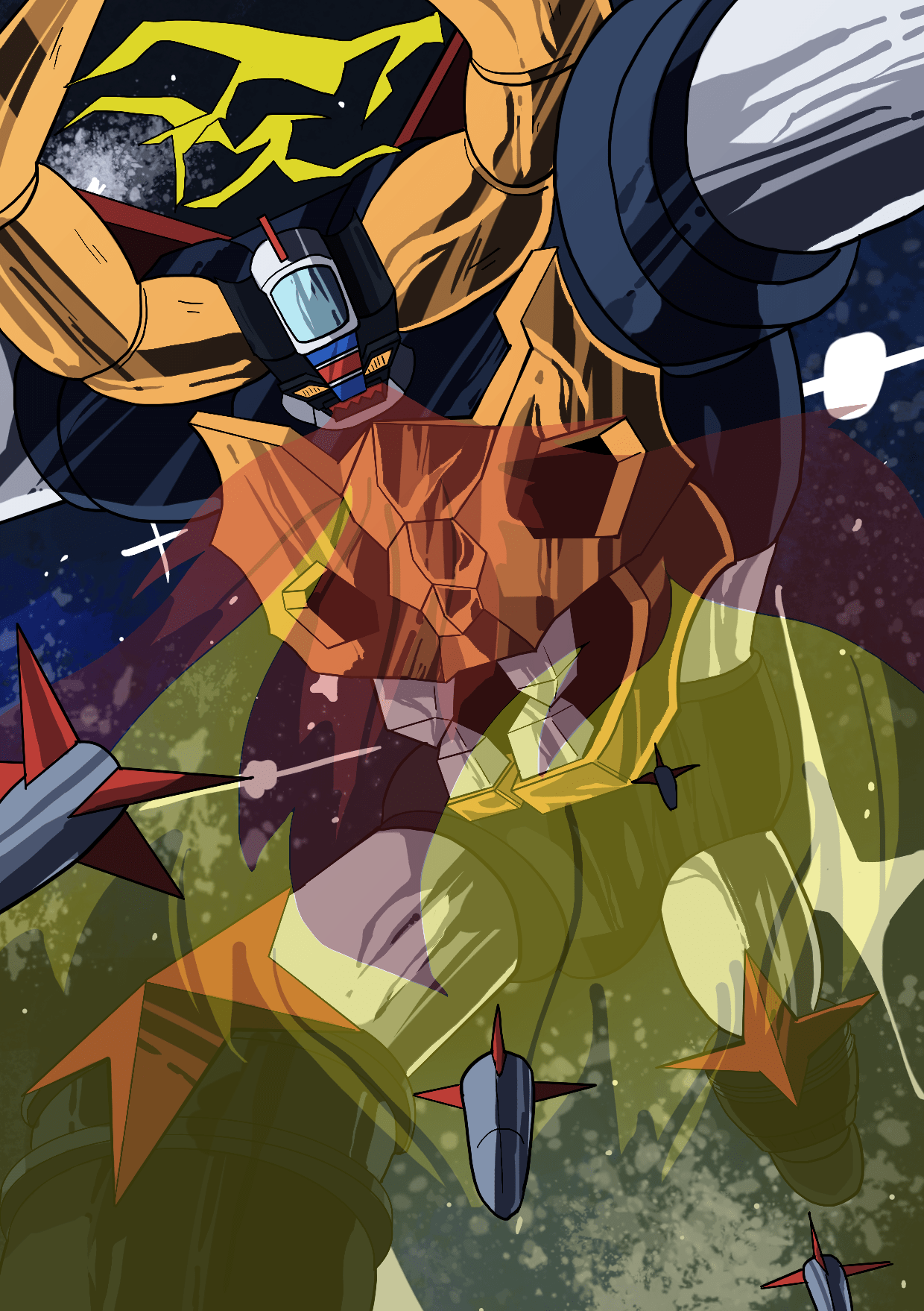 1240x1758 Gaiking Maryuu Gaiking Anime Image Board
