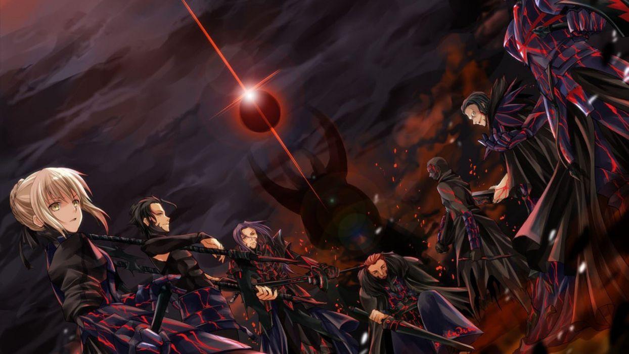 1244x700 saber alter anime series fate stay night zero characters group