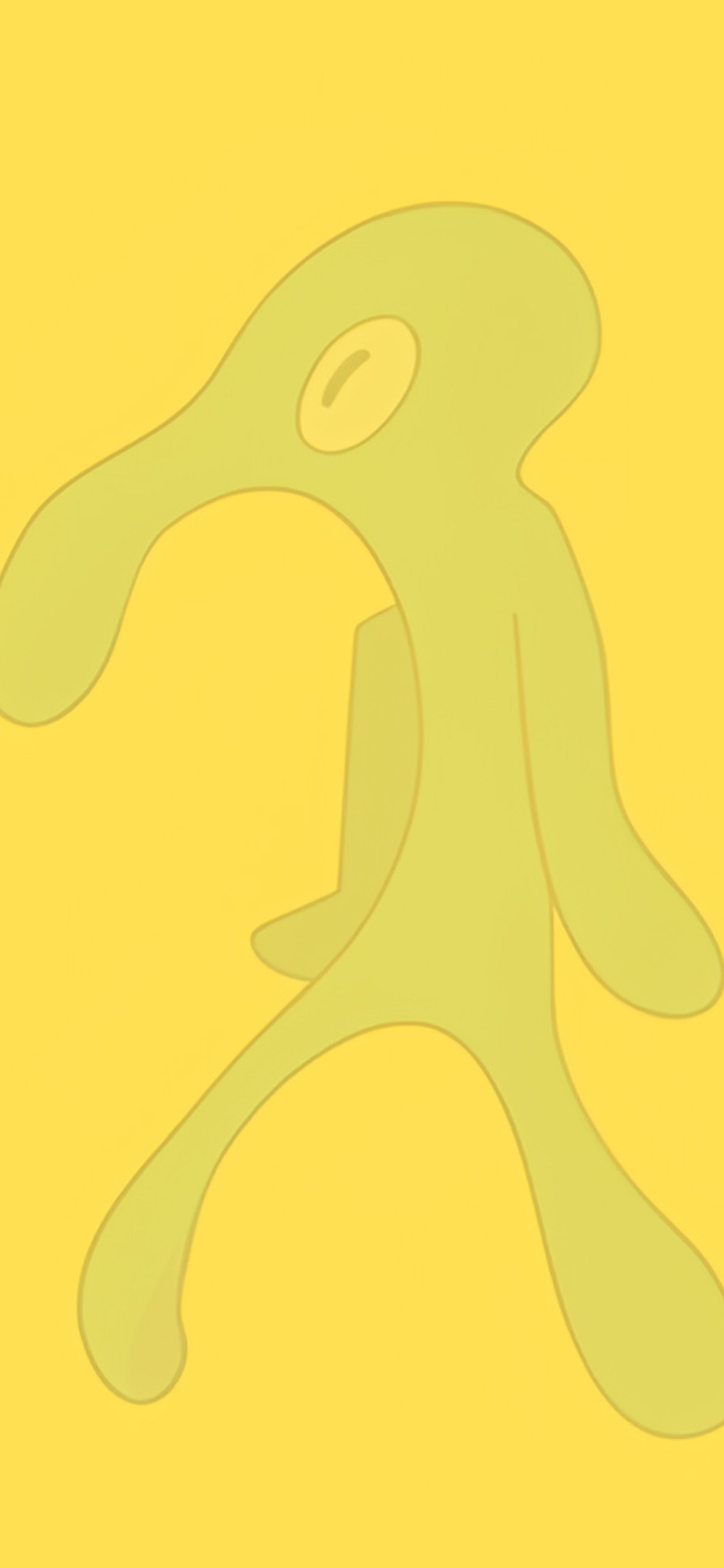 2000x4329 Bold and Brash Squidward Aesthetic Yellow Wallpaper
