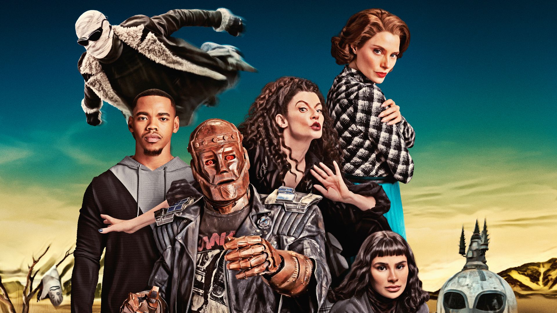 1920x1080 Diane Guerrero April Bowlby Matt Bomer Brendan Fraser Riley Shanahan Matthew Zuk Joivan Wade Timothy Dalton HD Doom Patrol Wallpaper