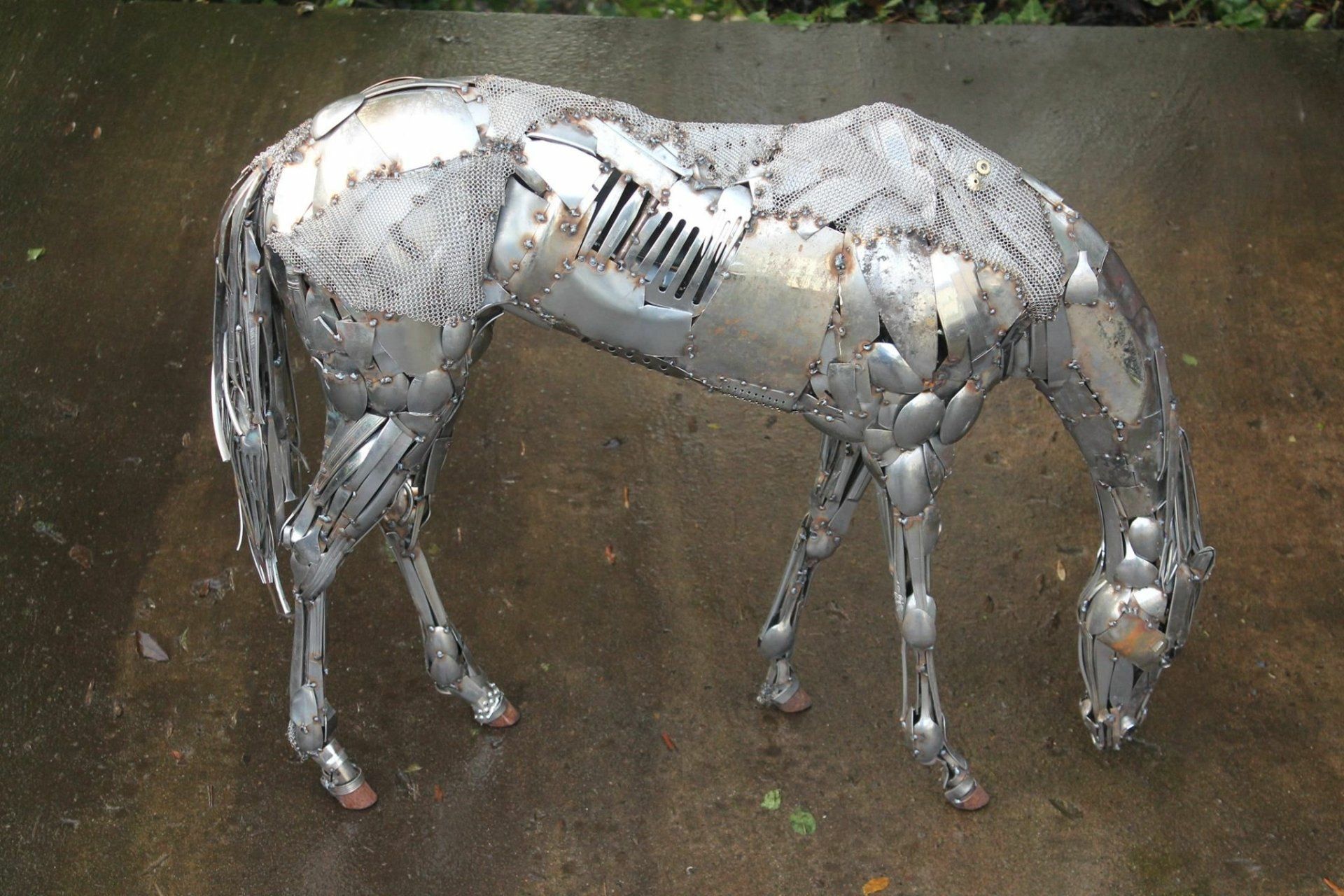 1920x1280 Download Horse Scrap Metal Art Man Made Sculpture HD Wallpaper
