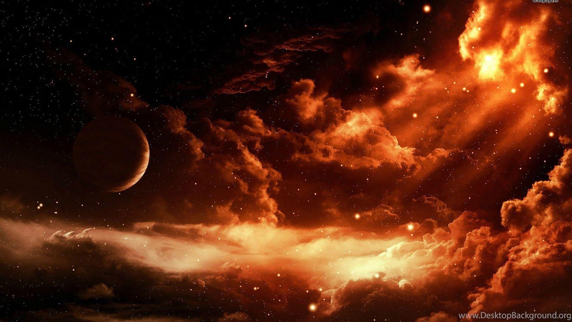 1920x1080 Starry Cloudy Sky Wallpaper Fantasy Wallpaper Desktop Background