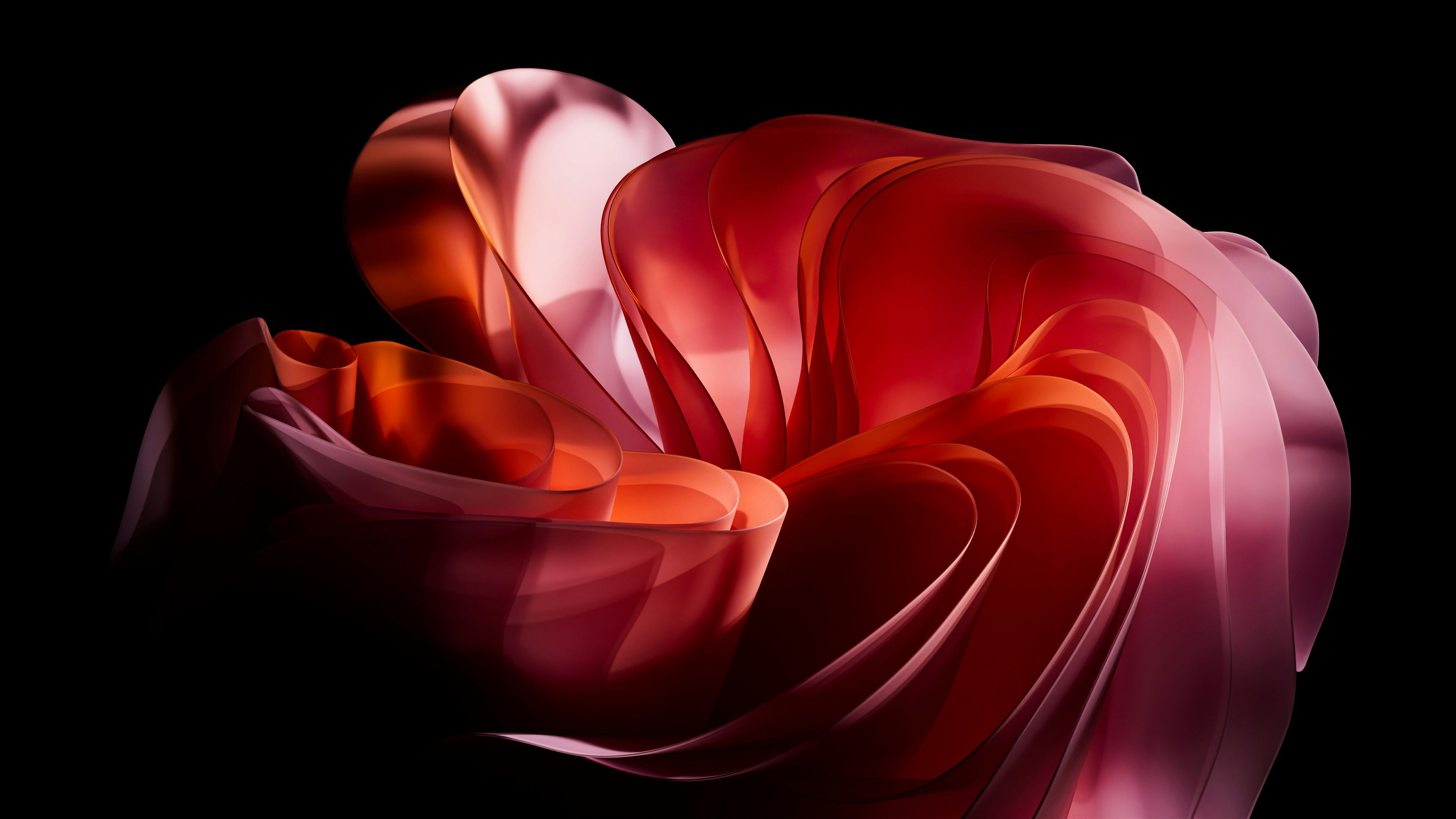 4000x2250 Digital render Wallpaper 4K, Abstract art, Red abstract