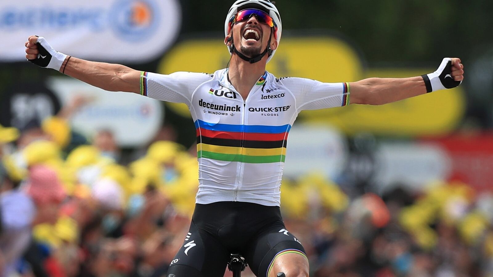 1600x900 Julian Alaphilippe survives mayhem to grab dramatic Tour de France stage win