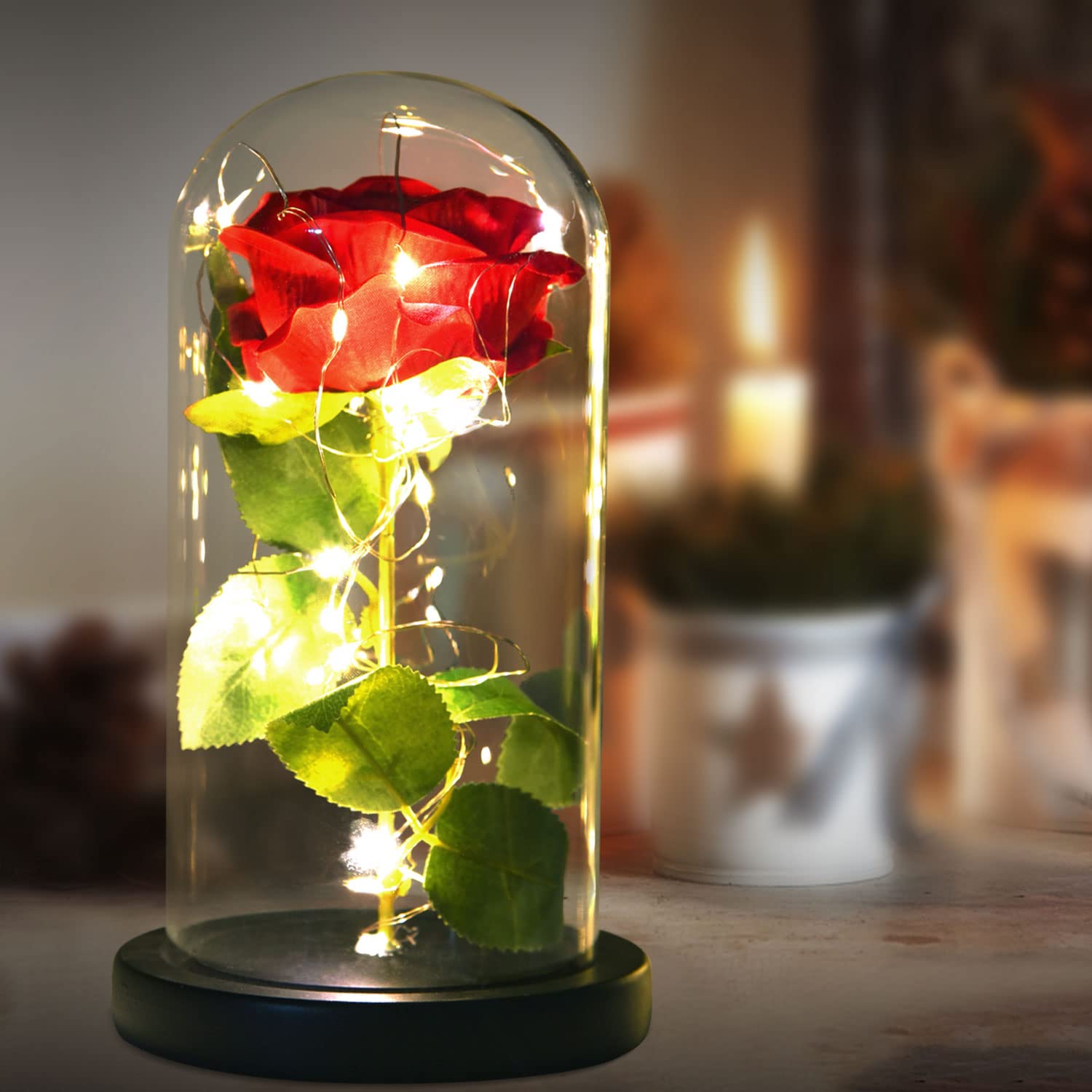 1500x1500 Glass Red Rose Black : Amazon.in: Home & Kitchen