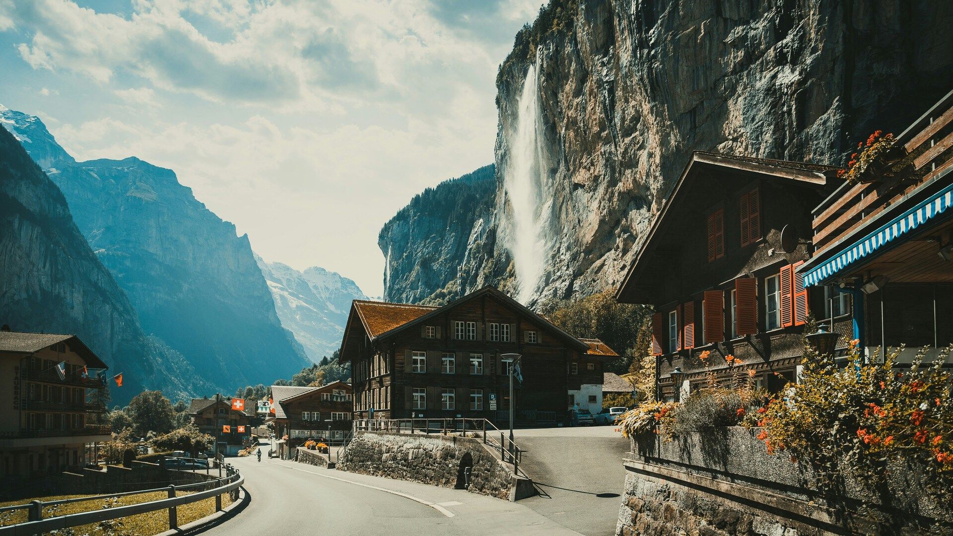 1920x1080 Switzerland: This fairylike valley with 72 waterfalls awaits