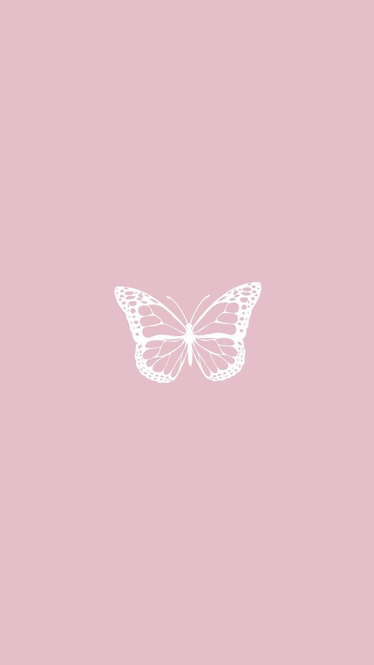736x1308 Pink Butterfly Aesthetic Wallpaper