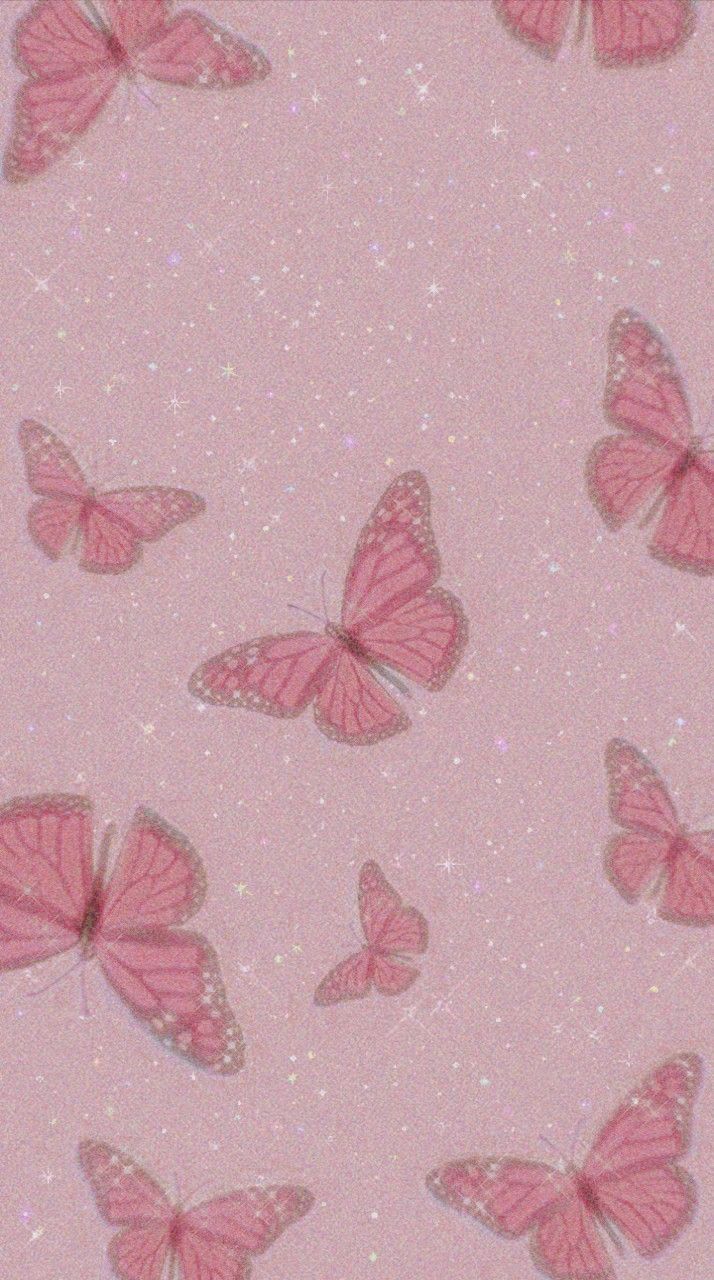 714x1280 Pink Butterfly Aesthetic Lockscreen