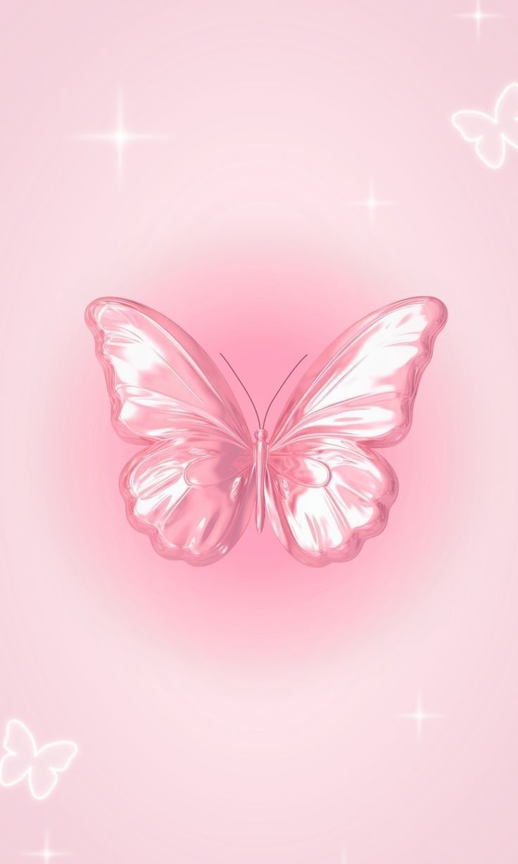 736x1226 Pink Butterfly Phone Wallpaper. Pink butterfly picture, iPhone wallpaper pink pastels, Cute plain background