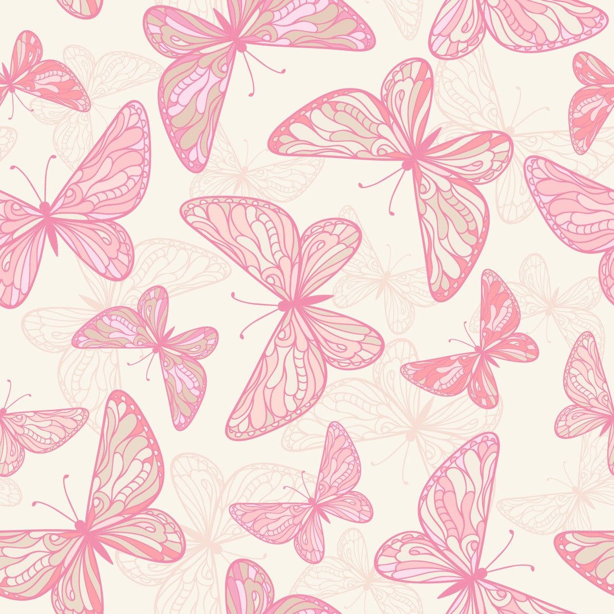 1200x1200 Pink Butterflies Wallpaper