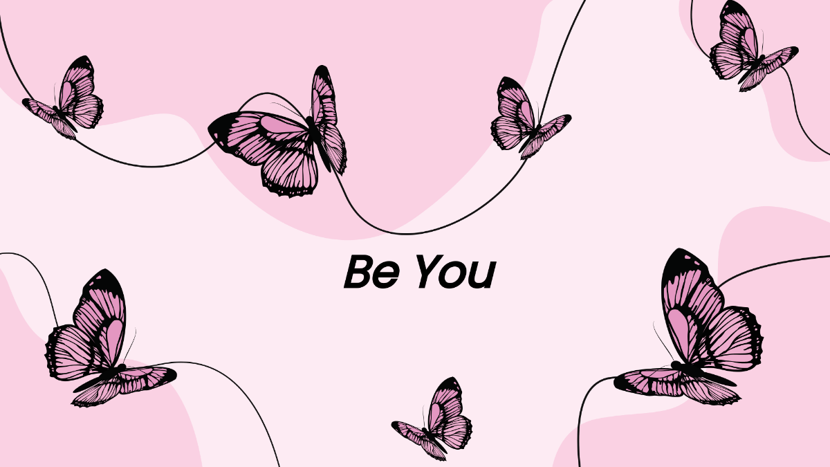 1200x675 Free Light Pink Butterfly Wallpaper Template to Edit Online