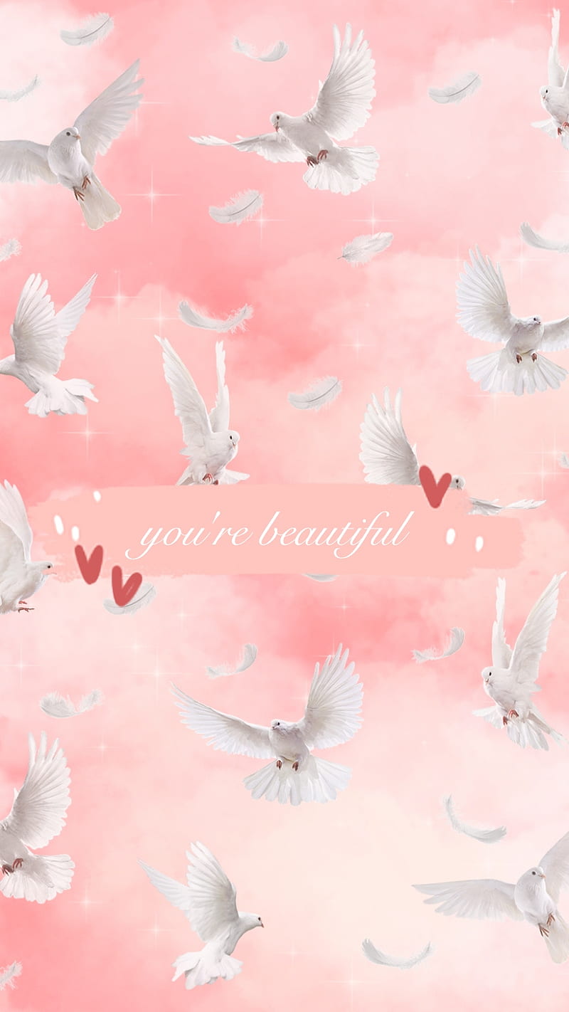 800x1422 Doves loves, aesthetic, butterflies, butterfly, clouds, heart, corazones, love, HD phone wallpaper