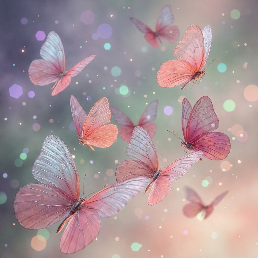 1024x1024 Free Magical Pink Butterfly Image, Magical, Pink