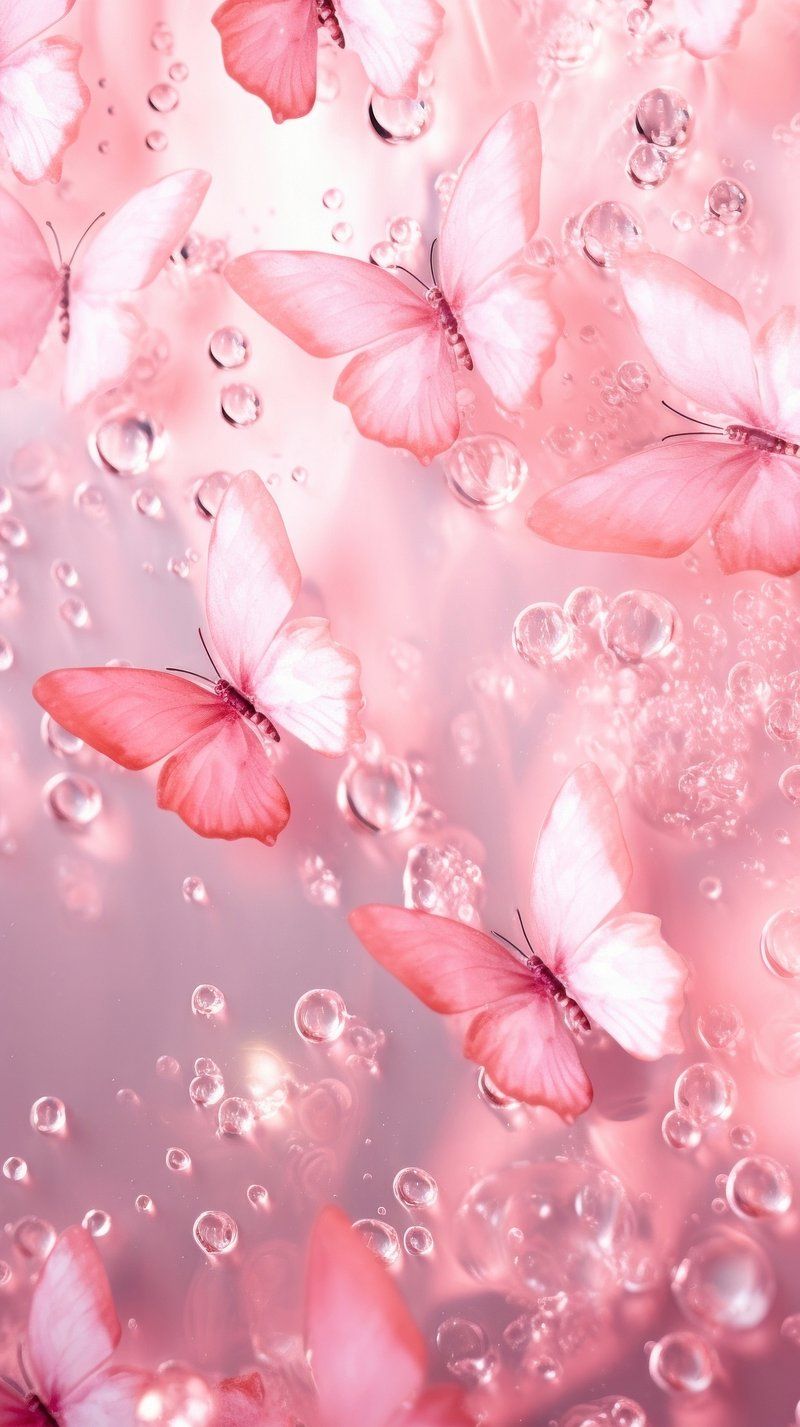 800x1427 Wallpaper Pink Butterfly Image Wallpaper