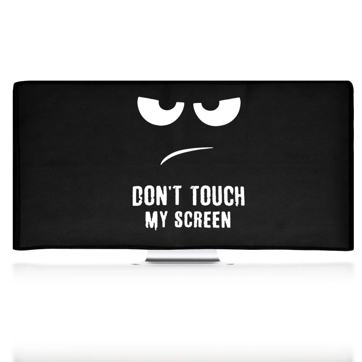 1200x1200 Kwmobile Computer Monitor Cover Compatible With 34 35 Monitor't Touch My Screen White Black