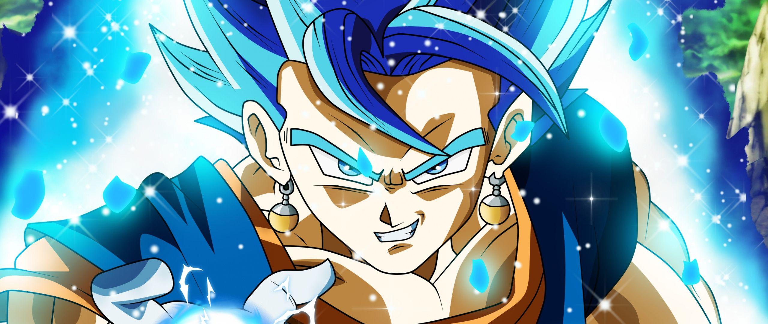 2560x1080 Download Full power, Goku, Dragon ball super, anime wallpaper