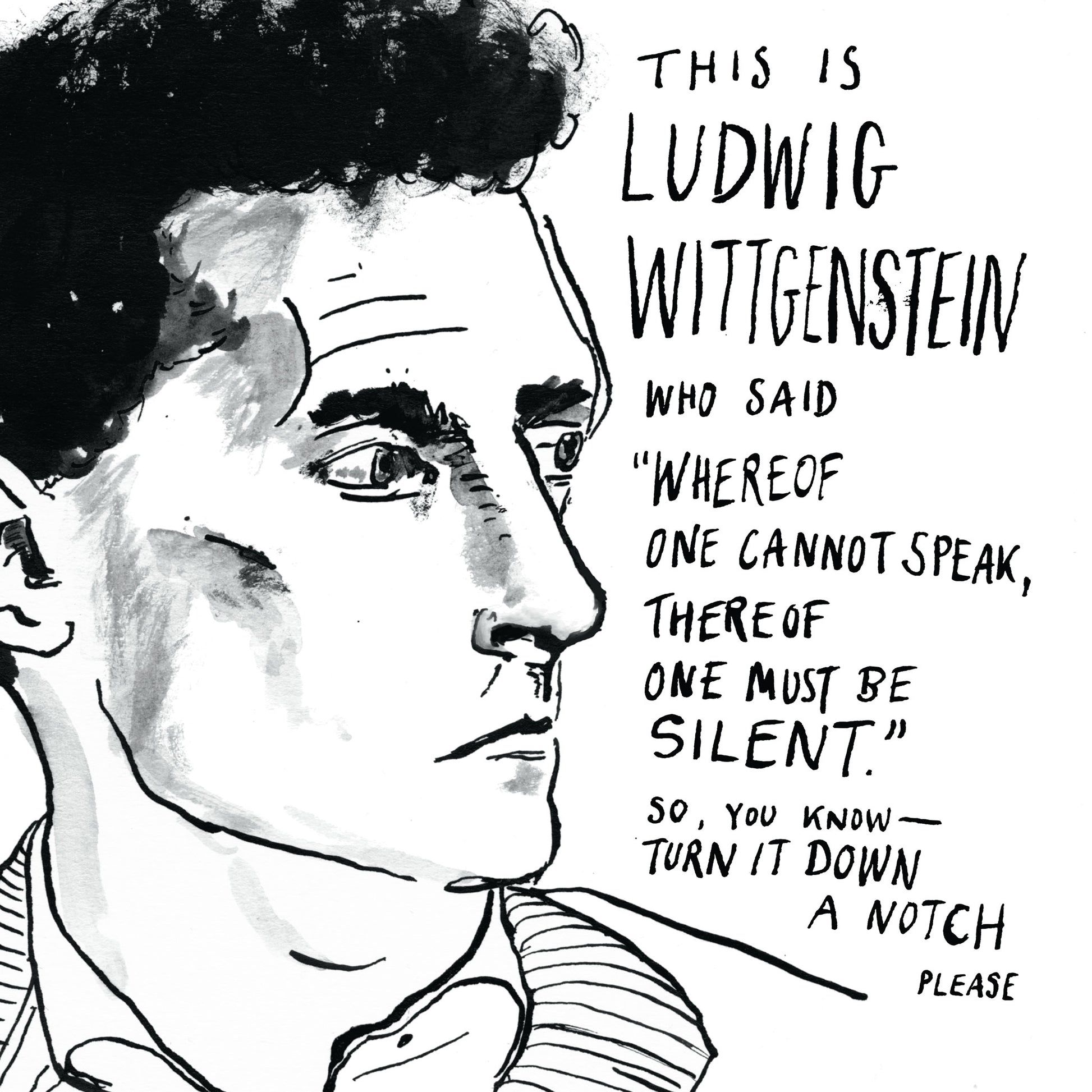 1946x1946 Ludwig Wittgenstein Portrait Poster Print