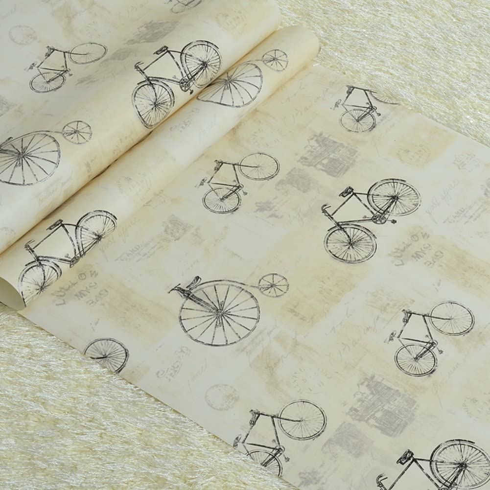 1001x1001 DXG&FX vintage American style wallpaper bike wallpaper pattern