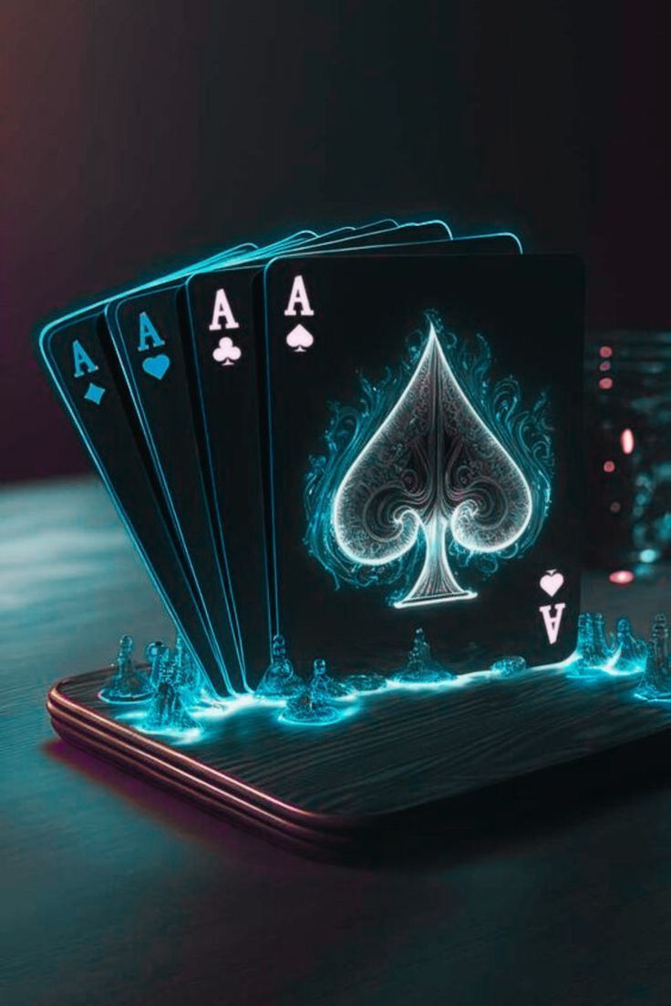 736x1104 Neon Playing Cards on Wooden Table. Black poker cards wallpaper, Cool galaxy wallpaper, Rummy game