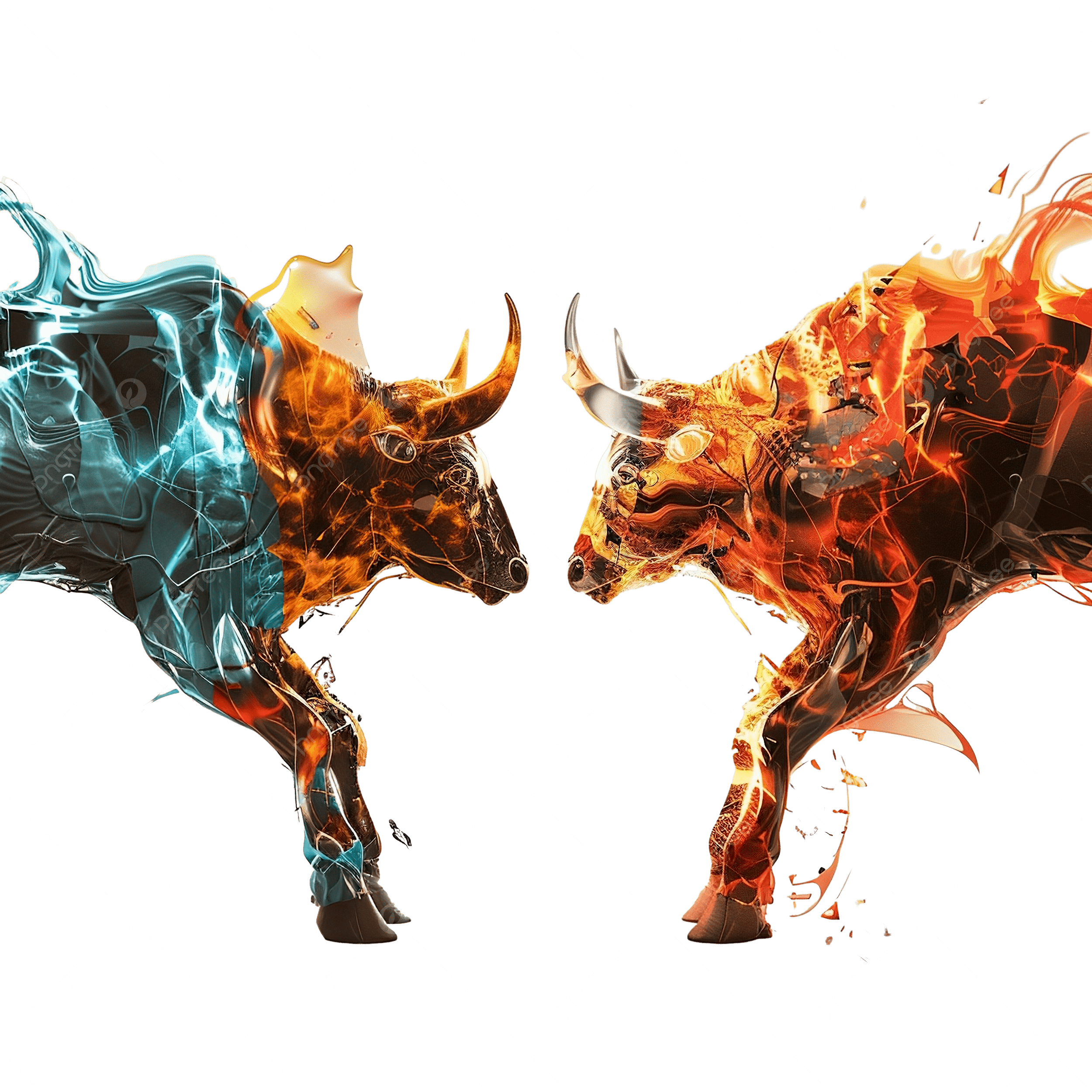 2500x2500 Concept Art Of Bullish Vs Bearish Economy In Futuristic Idea, Abstract, Analysis, Banner PNG Transparent Image and Clipart for Free Download