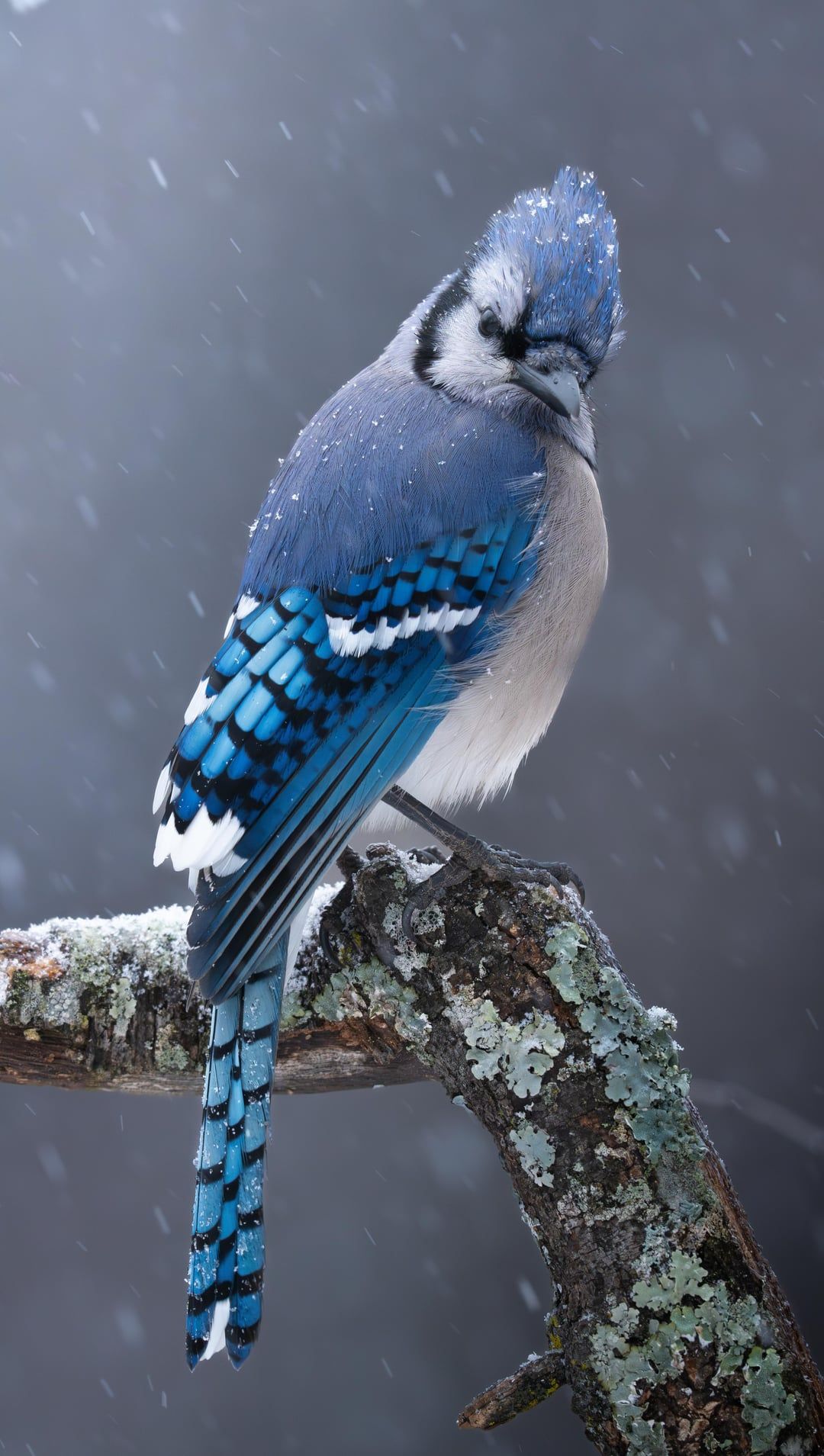 1080x1909 Blue Jay in the snow, SW Missouri