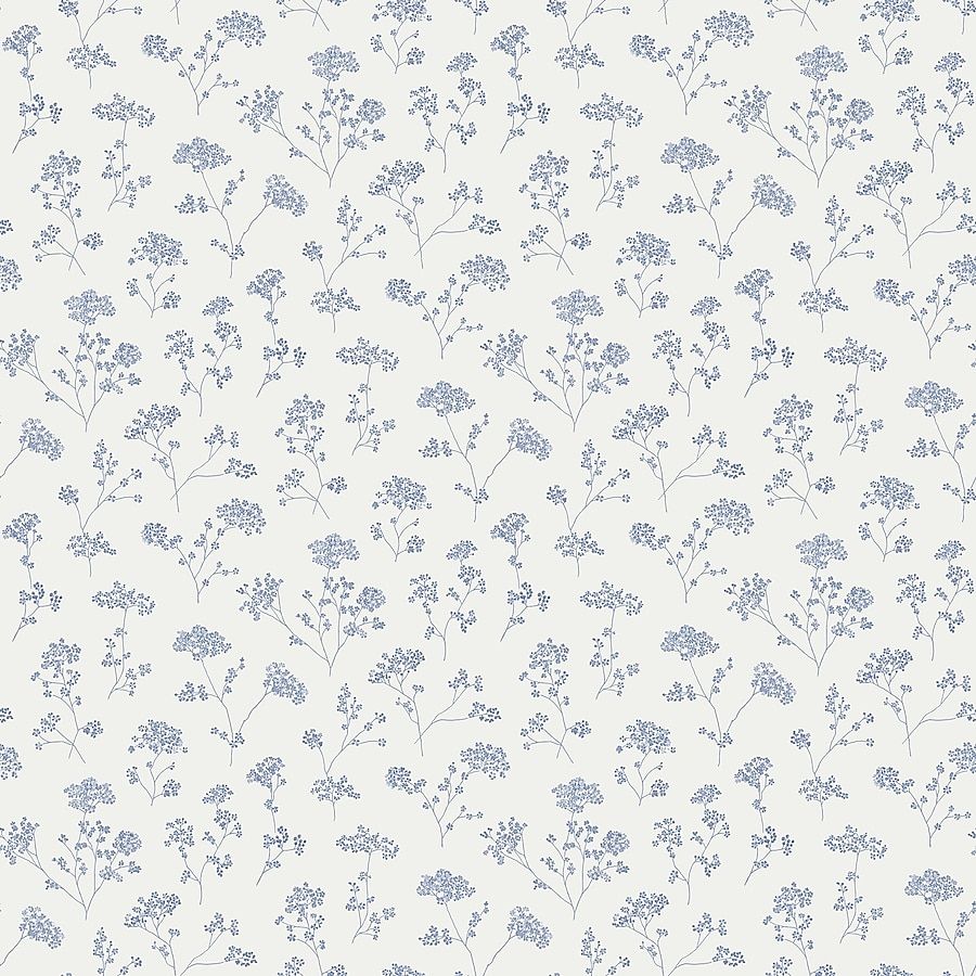 900x900 Galerie Miniatures 2 Cow Parsley Blue Wallpaper G67871 in the Wallpaper department at