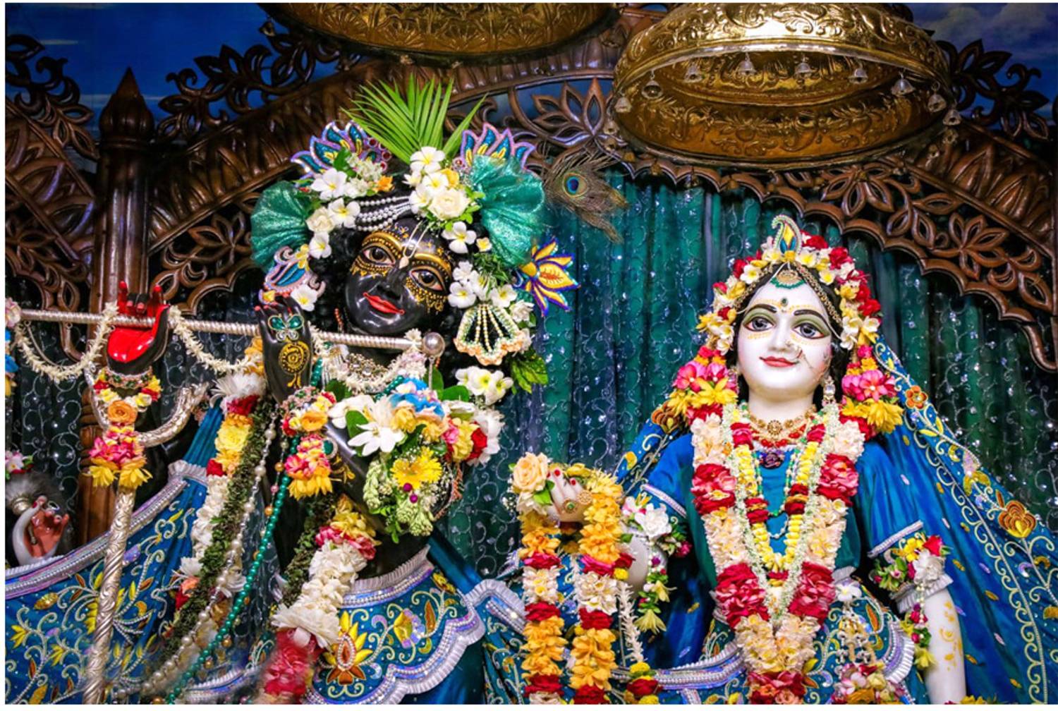 1500x1008 Wall gallery 45.72 cm Mayapur Iskcon Radha Krishna Poster. Lord Radah Madhav idol puja room wall Self Adhesive Sticker Price in India Wall gallery 45.72 cm Mayapur Iskcon Radha Krishna Poster. Lord