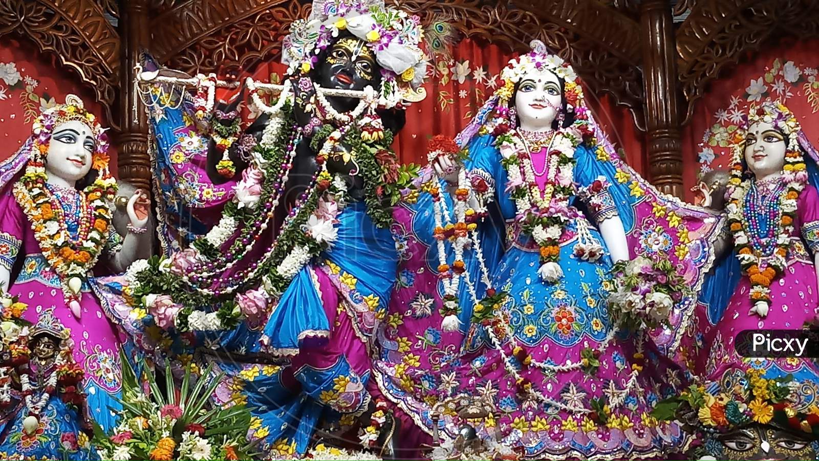 1600x901 Image Of Radha Krishna During Janmashtami DG137954 Picxy