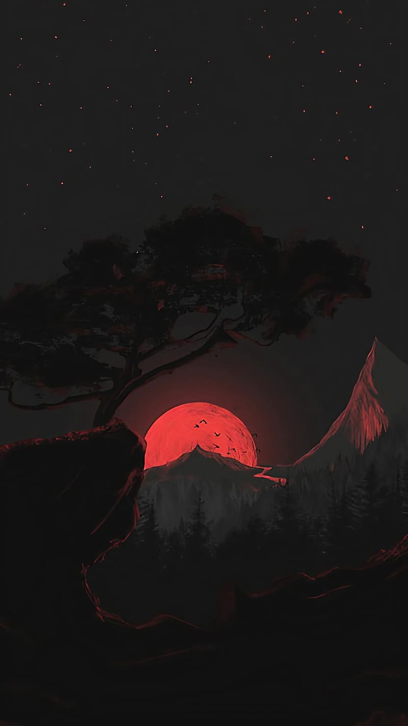 800x1422 Realme C21y, Painting Art, nature, snow mountain, HD phone wallpaper