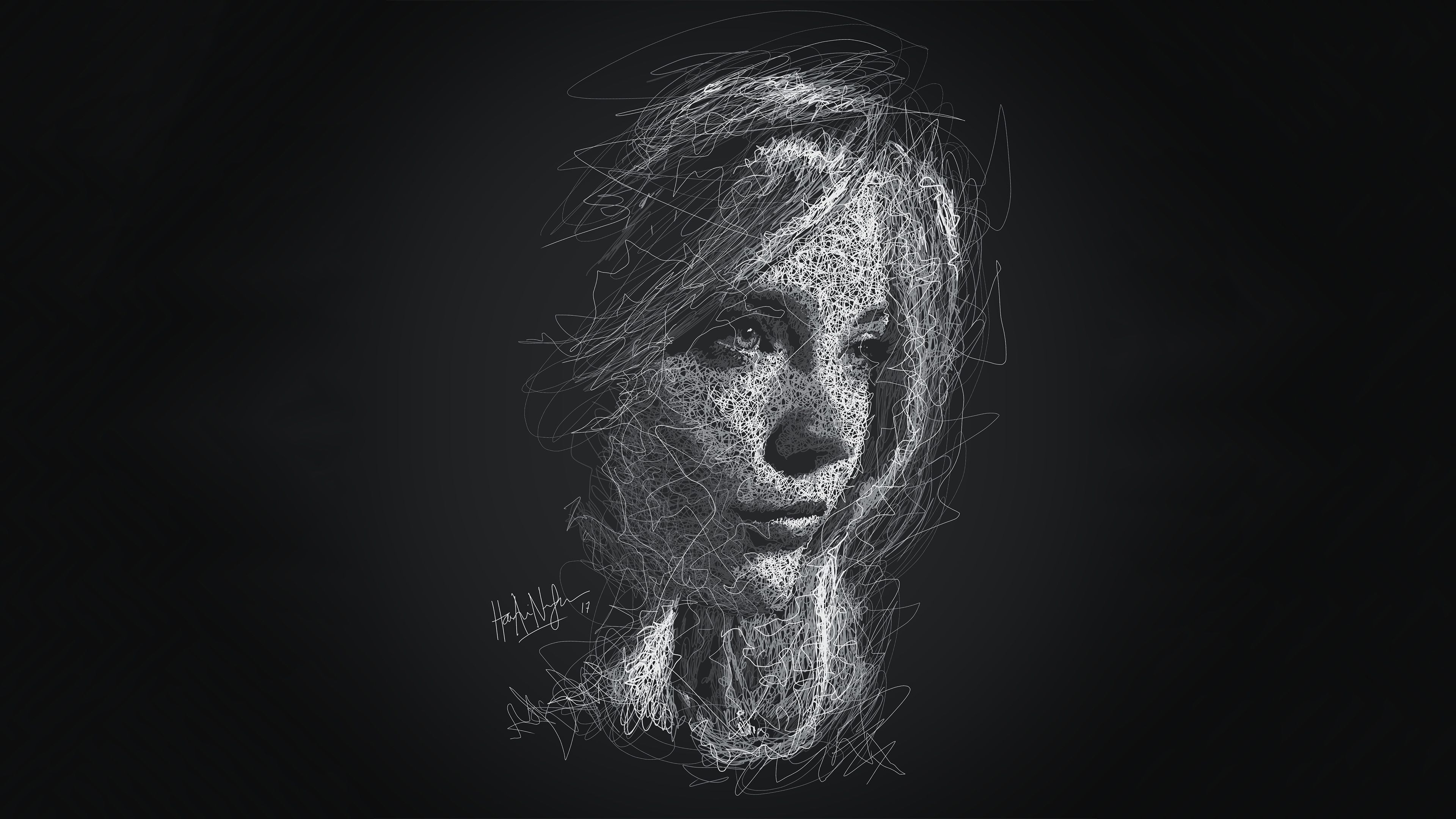 3840x2160 Natalie Dormer Scribble Artwork 4k Wallpaper, HD Artist Wallpaper, 4k Wallpaper, Image, Background, Photos and Picture