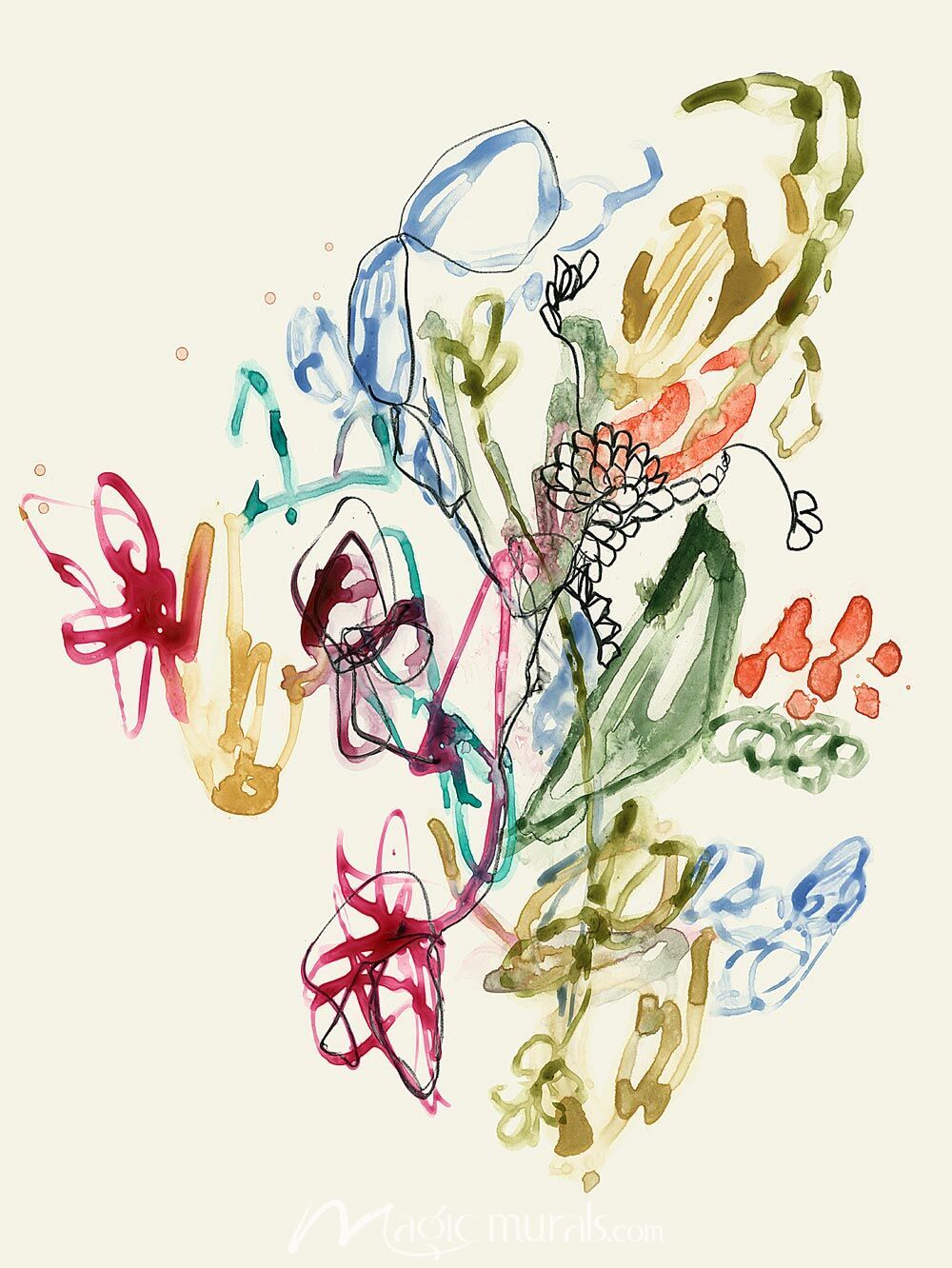 1000x1332 Scribble Arrangement II